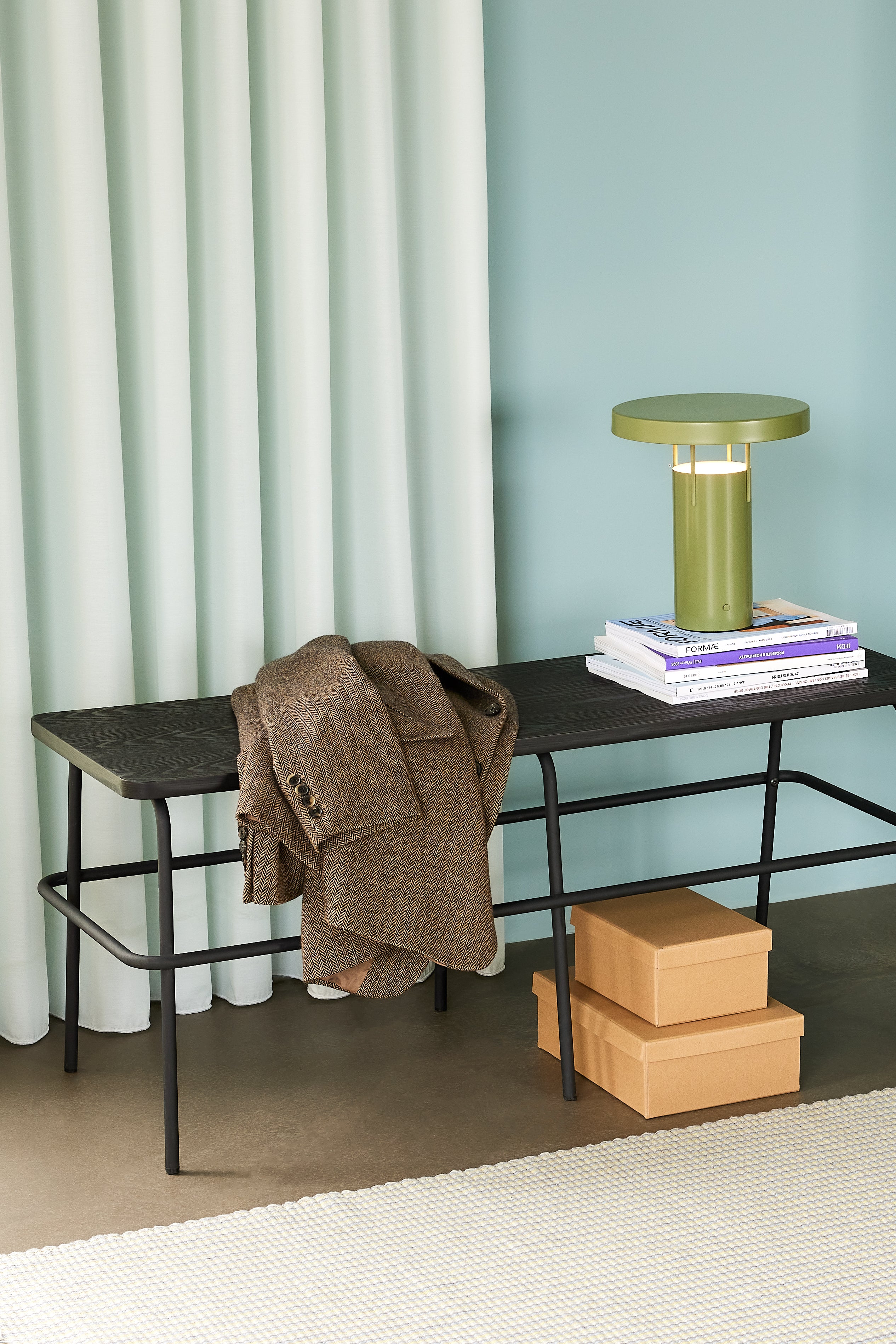 Banco de Ash preto - 110x39xh46cm