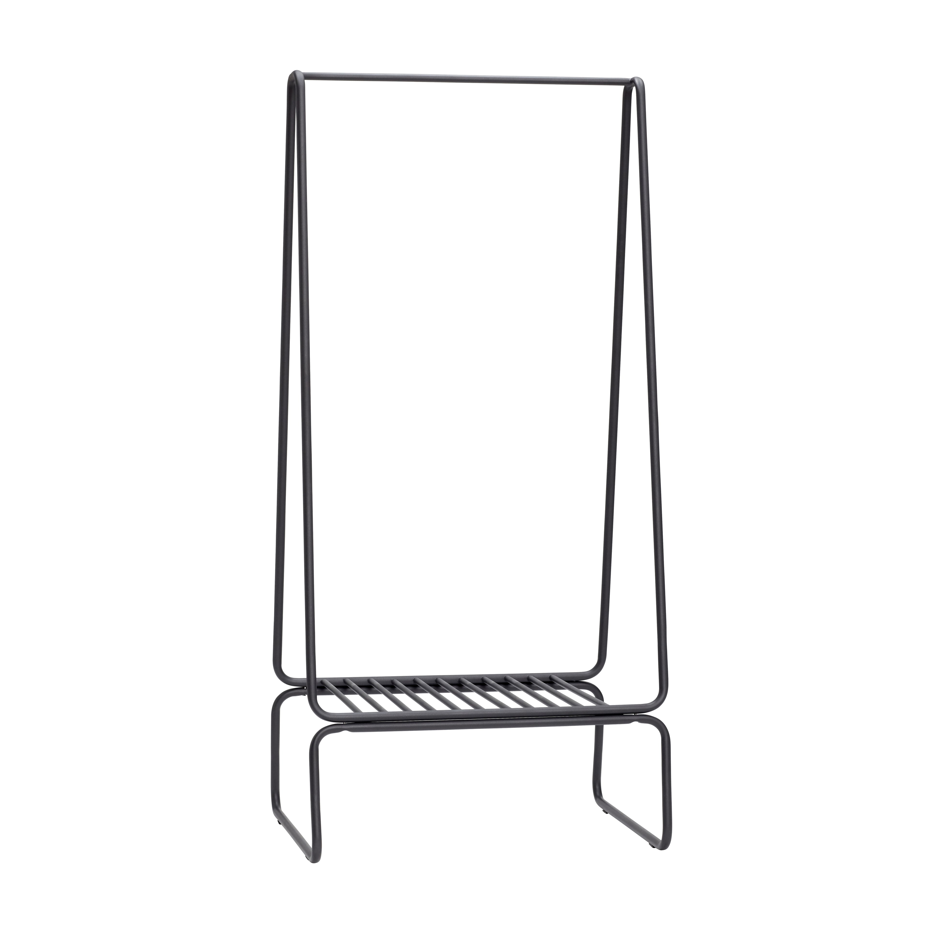Aplique rack de roupas pequeno preto - 60x72xh157cm