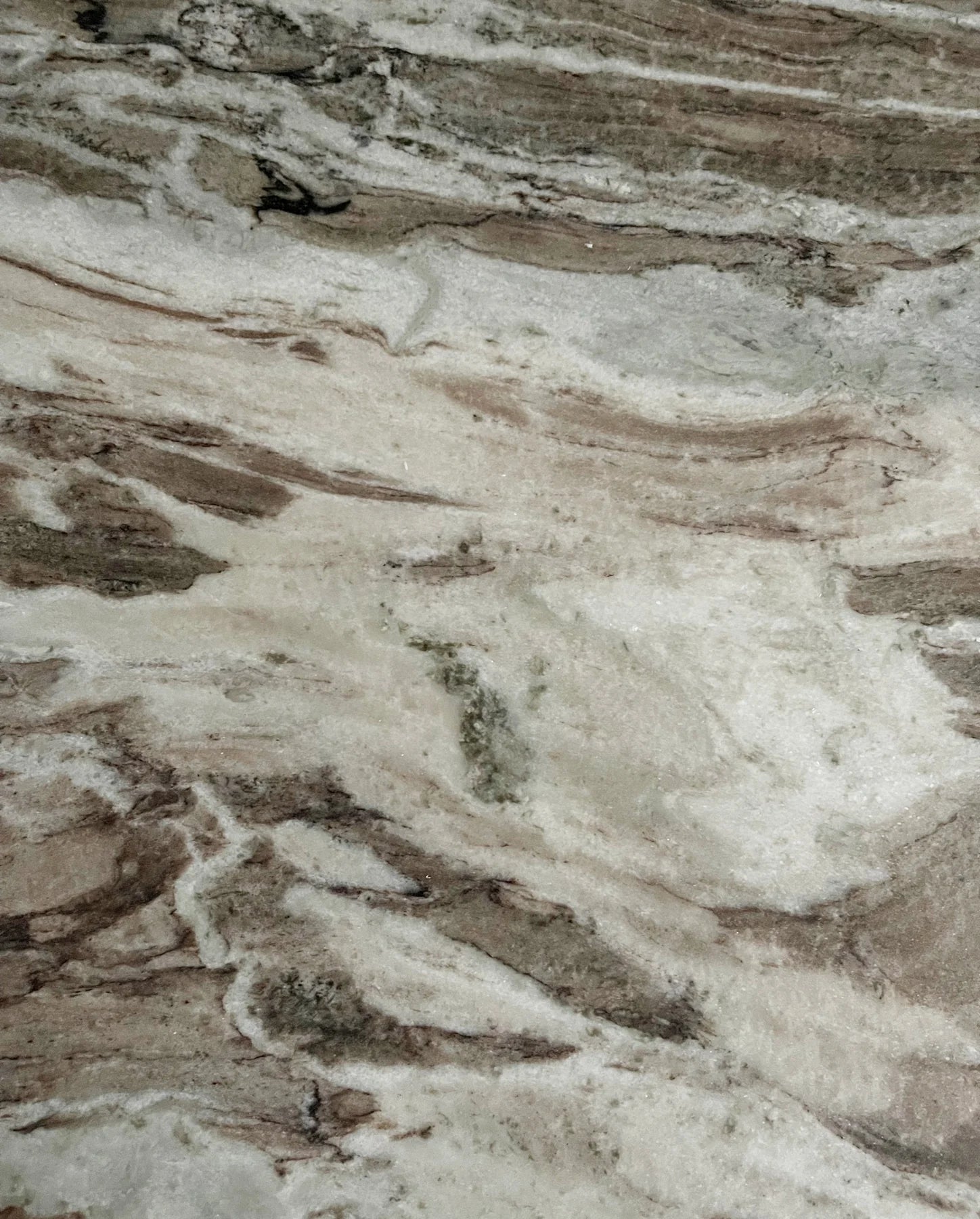 Erie Round Coffee Table em madeira e mármore - Ø90 cm - branco cru, marrom, bege