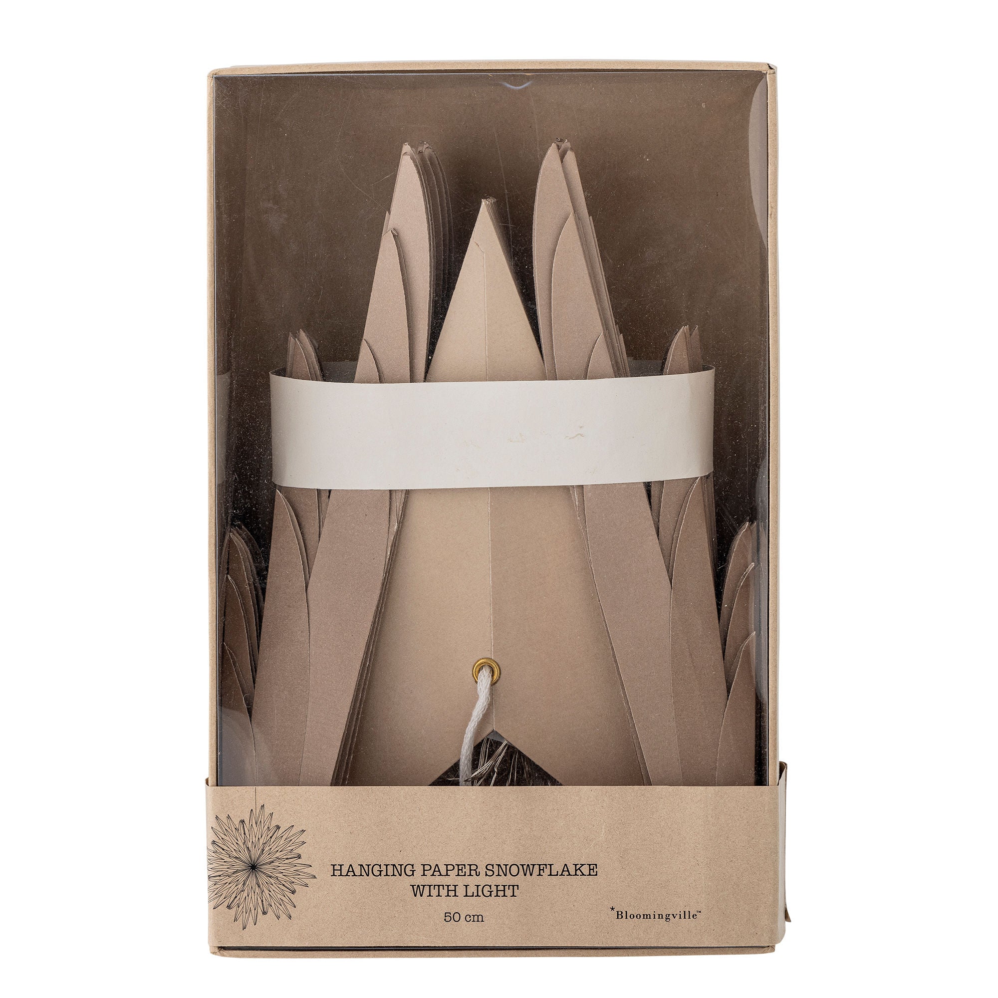 A estrela de Bloomingville Elija com luz leve, marrom, FSC®, papel