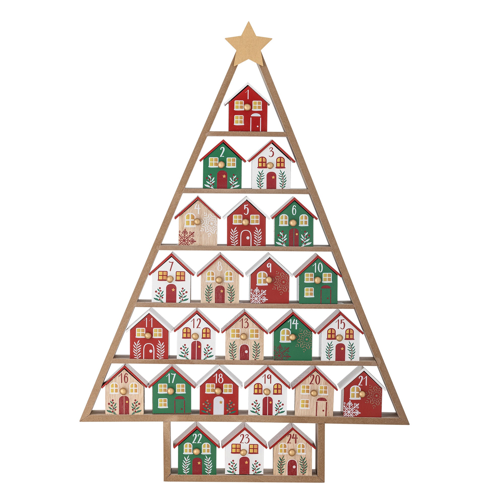 Calendário de Bloomingville Calvin, vermelho, MDF