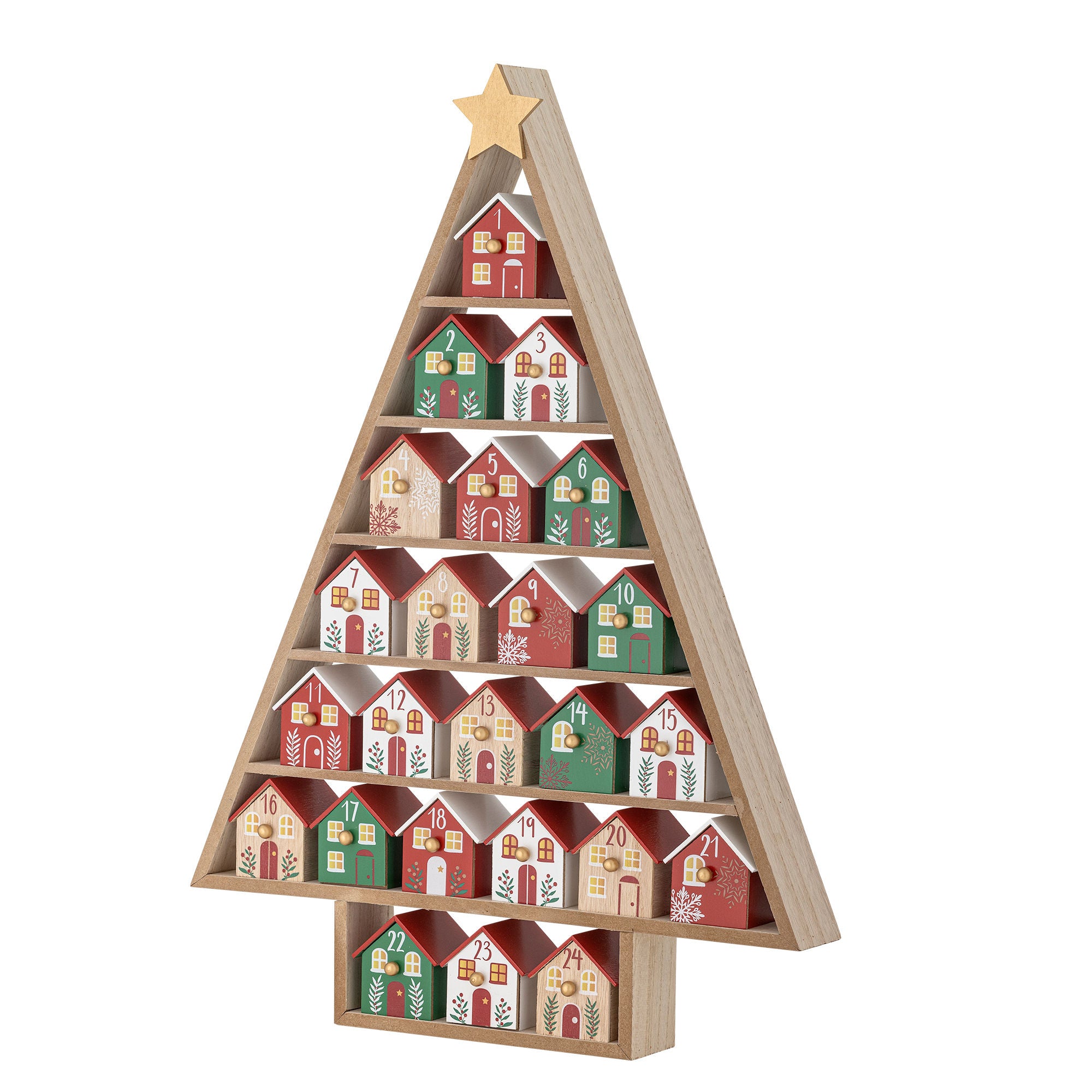 Calendário de Bloomingville Calvin, vermelho, MDF