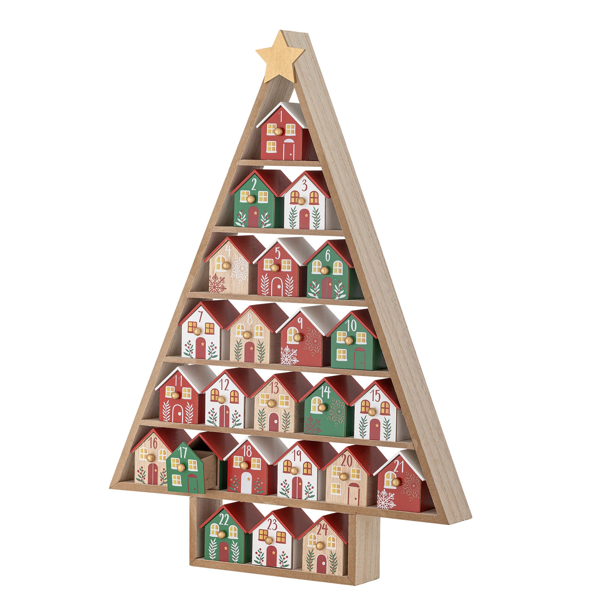 Calendário de Bloomingville Calvin, vermelho, MDF