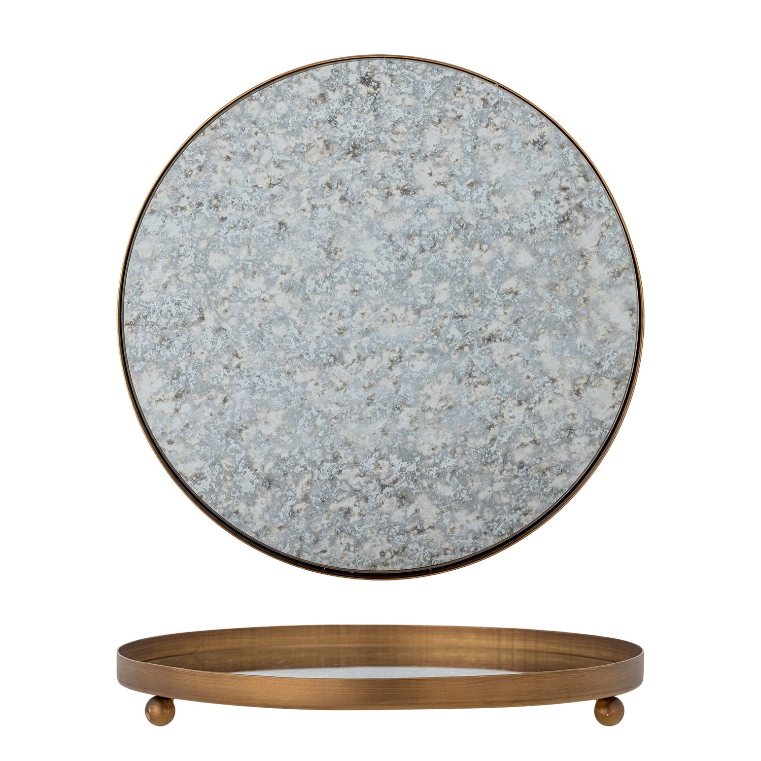 Fad da geleira de Bloomingville, ouro, metal, vidro