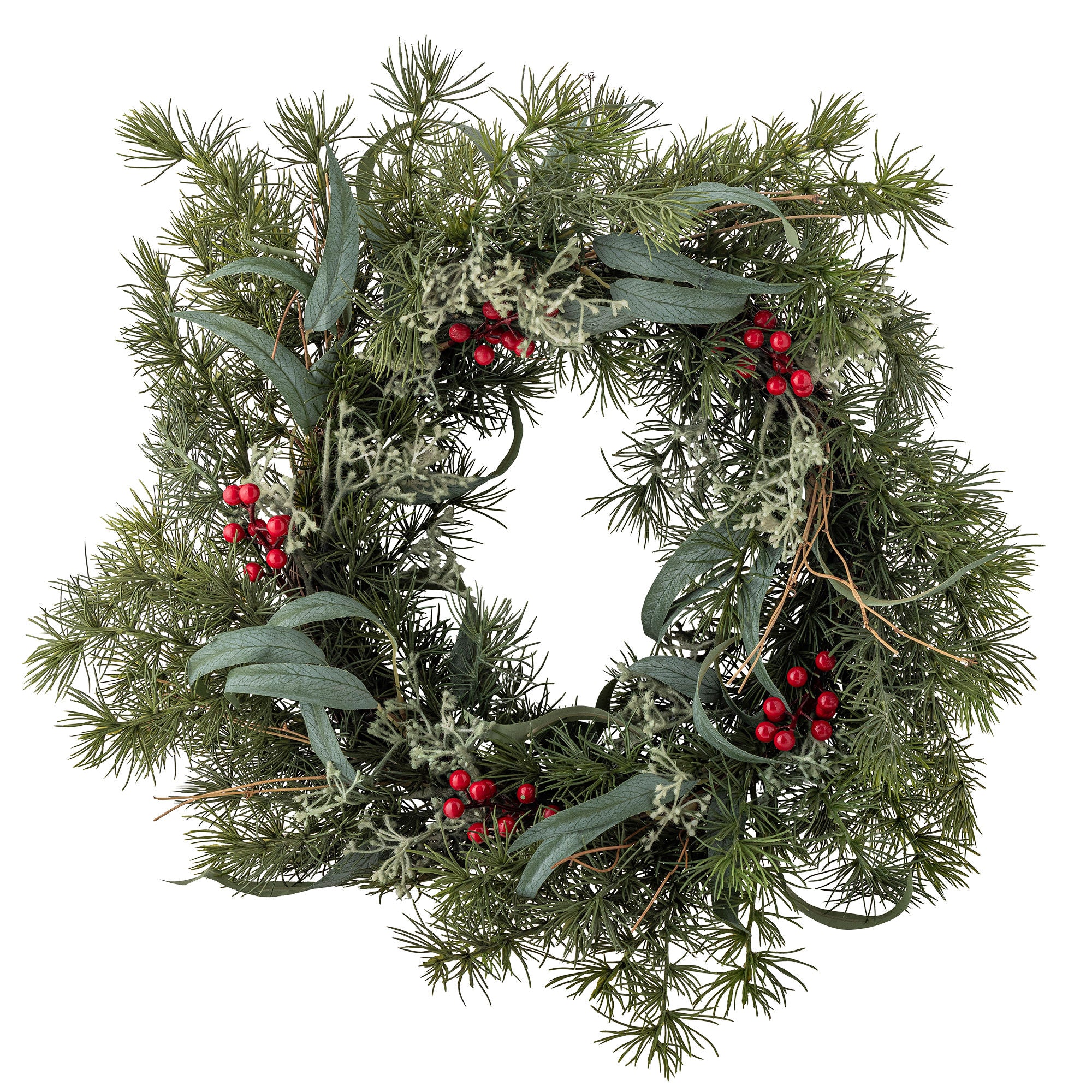 Bloomingville Pine Wreath, verde, flores artificiais