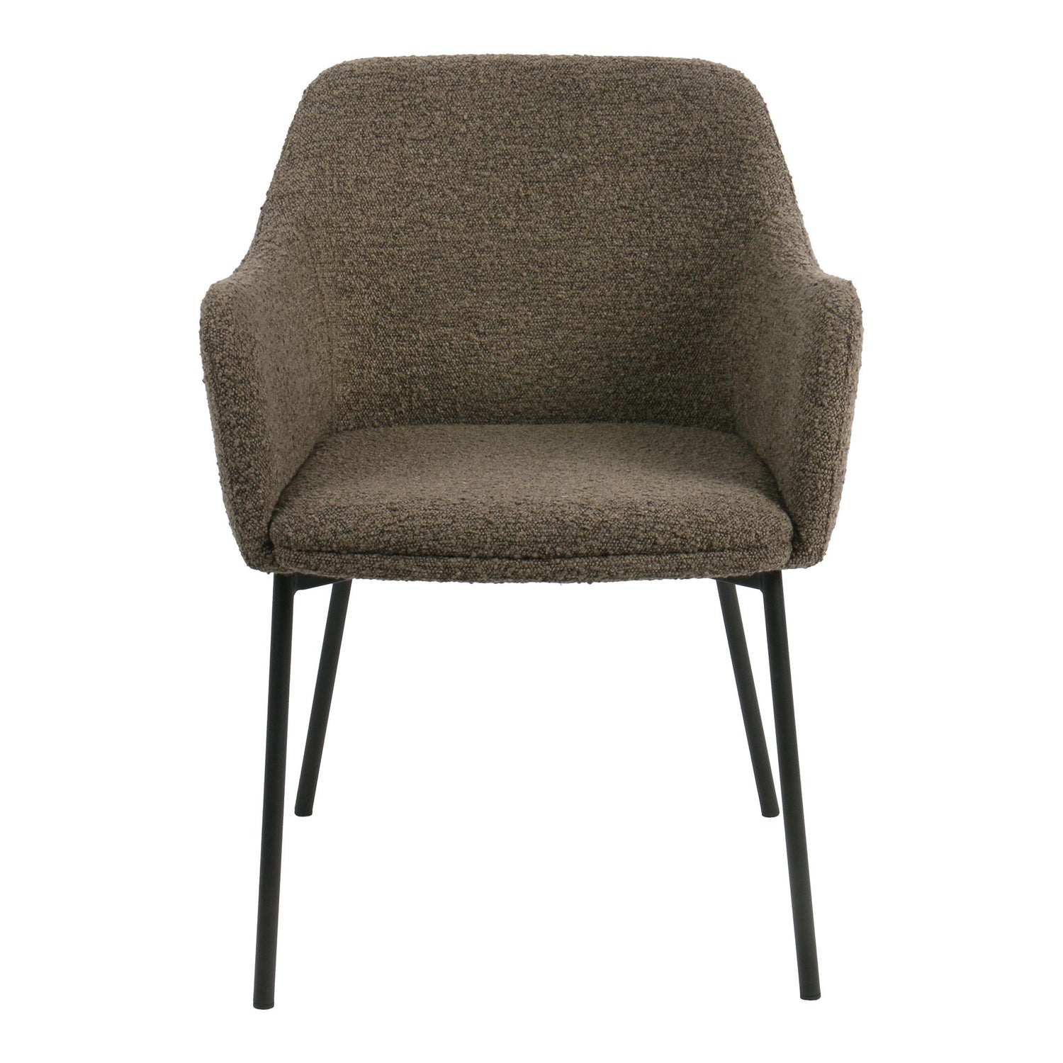 Cadeira de mesa de jantar Melilla - cadeira de mesa de jantar, bouclé, marrom, preto Ben HN1064