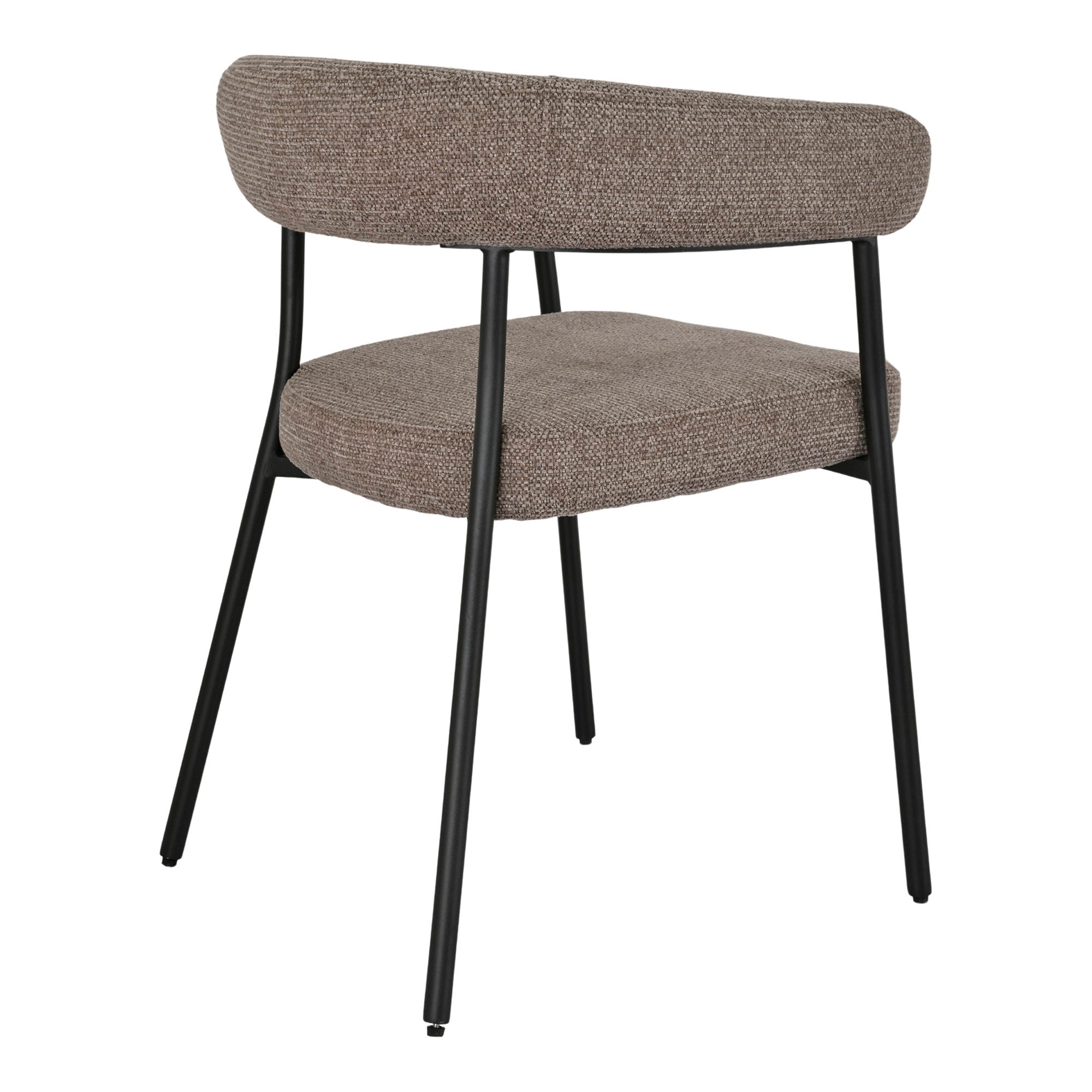 Cadeira de mesa de jantar Trivio - cadeira de mesa de jantar, marrom, pernas pretas HN1314