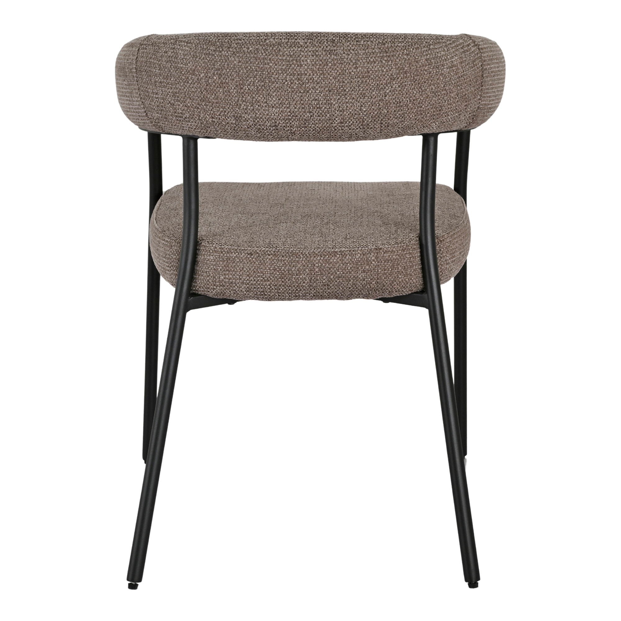 Cadeira de mesa de jantar Trivio - cadeira de mesa de jantar, marrom, pernas pretas HN1314