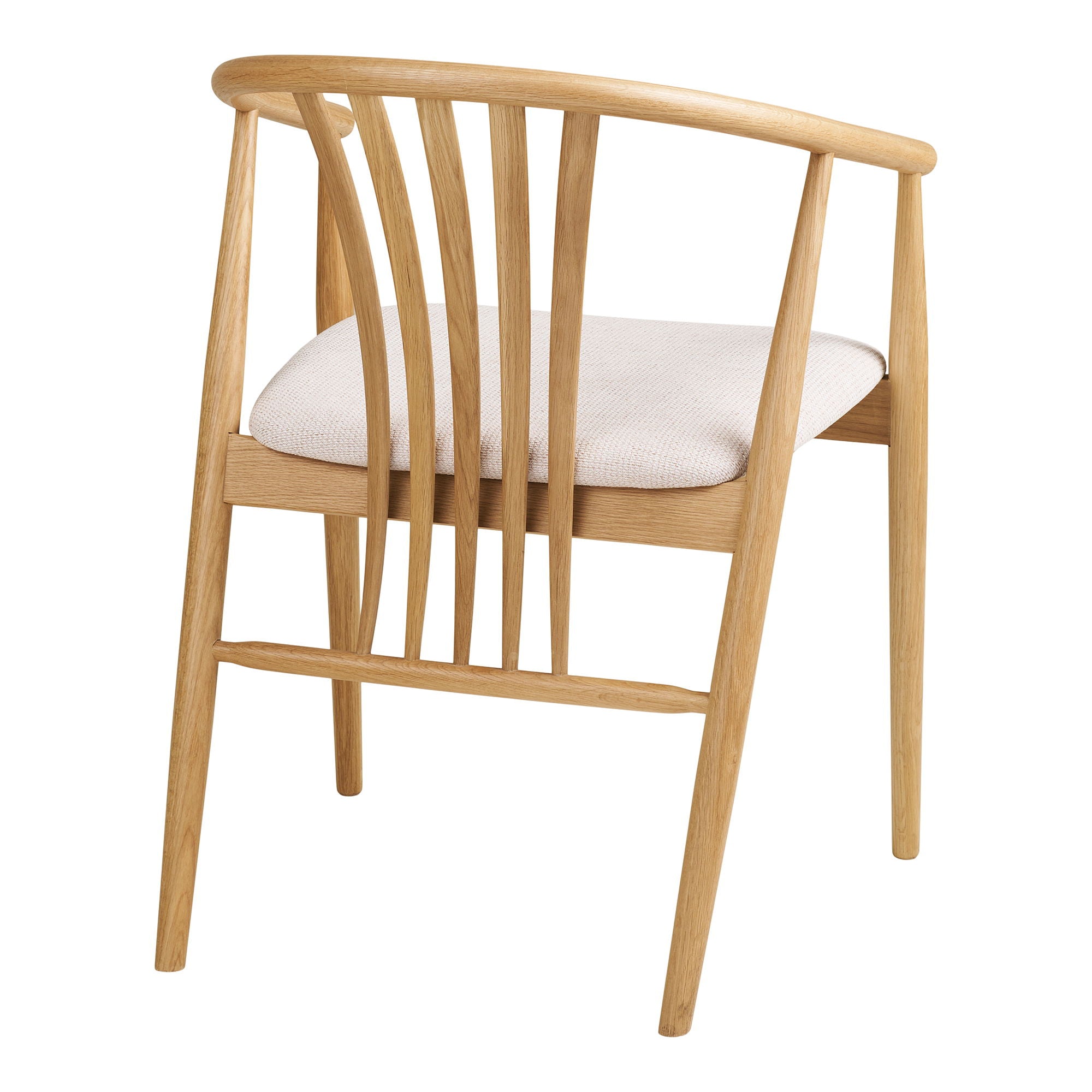 Cadeira de mesa de jantar Agustin - cadeira de mesa de jantar, carvalho com assento de tecido, natureza/areia HN1286