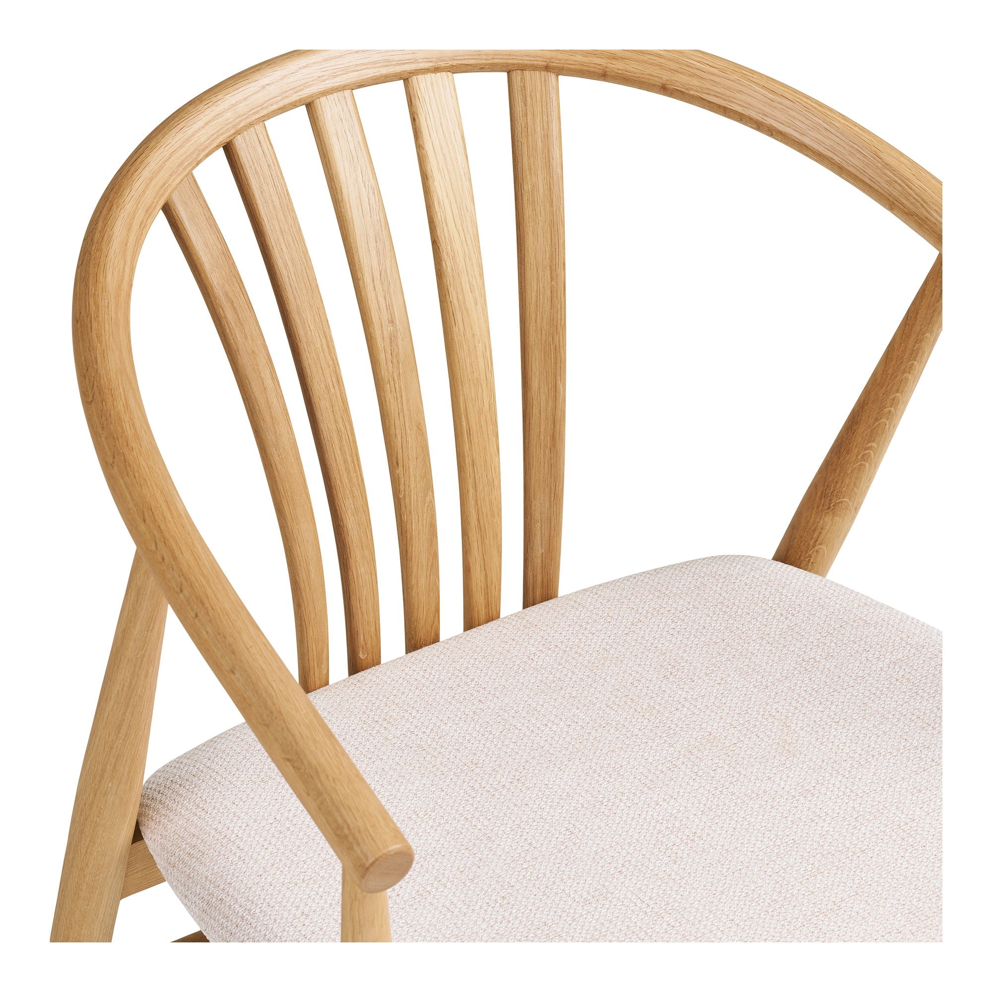 Cadeira de mesa de jantar Agustin - cadeira de mesa de jantar, carvalho com assento de tecido, natureza/areia HN1286