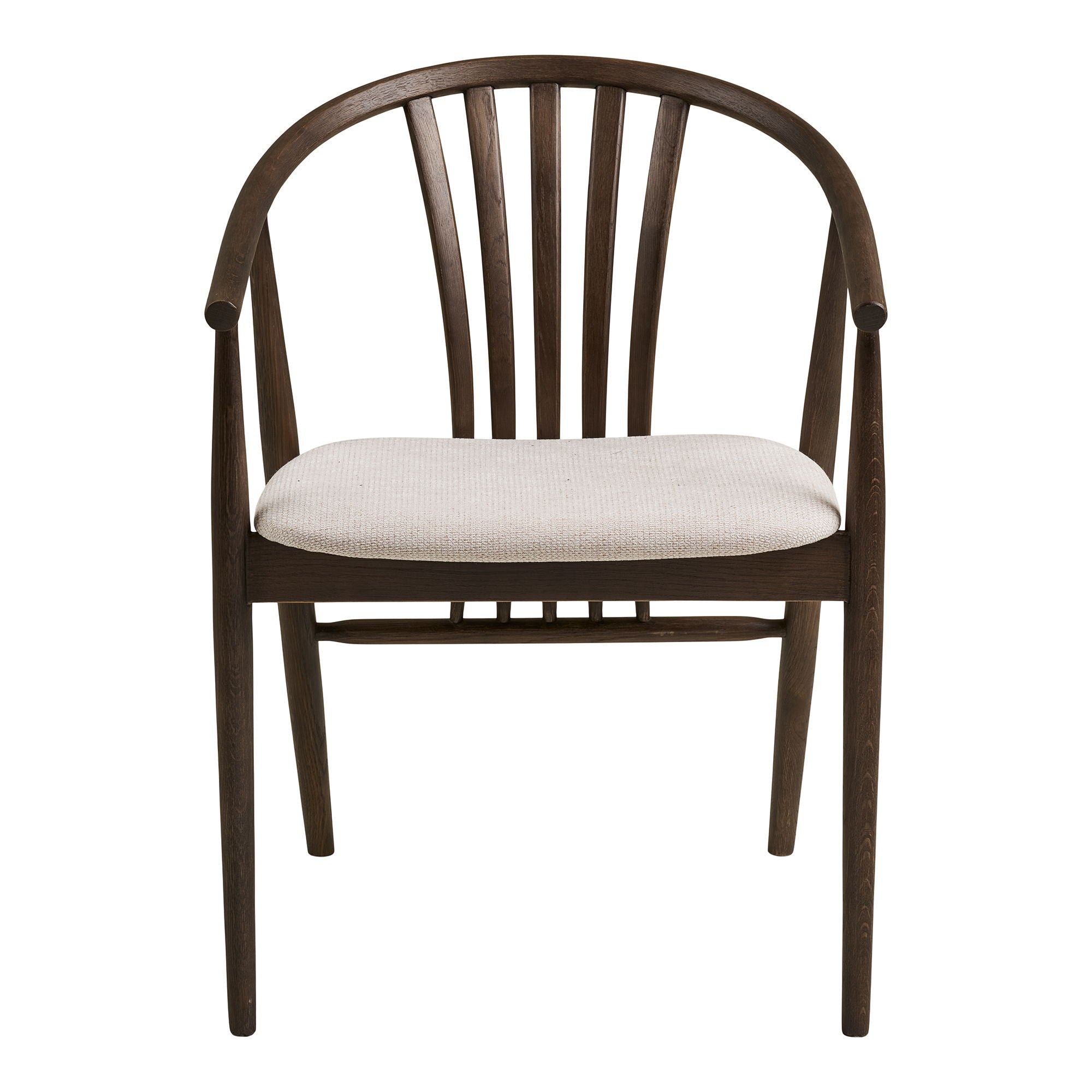Cadeira de mesa de jantar Agustin - cadeira de mesa de jantar, carvalho com assento de tecido, fumado/areia hn1286