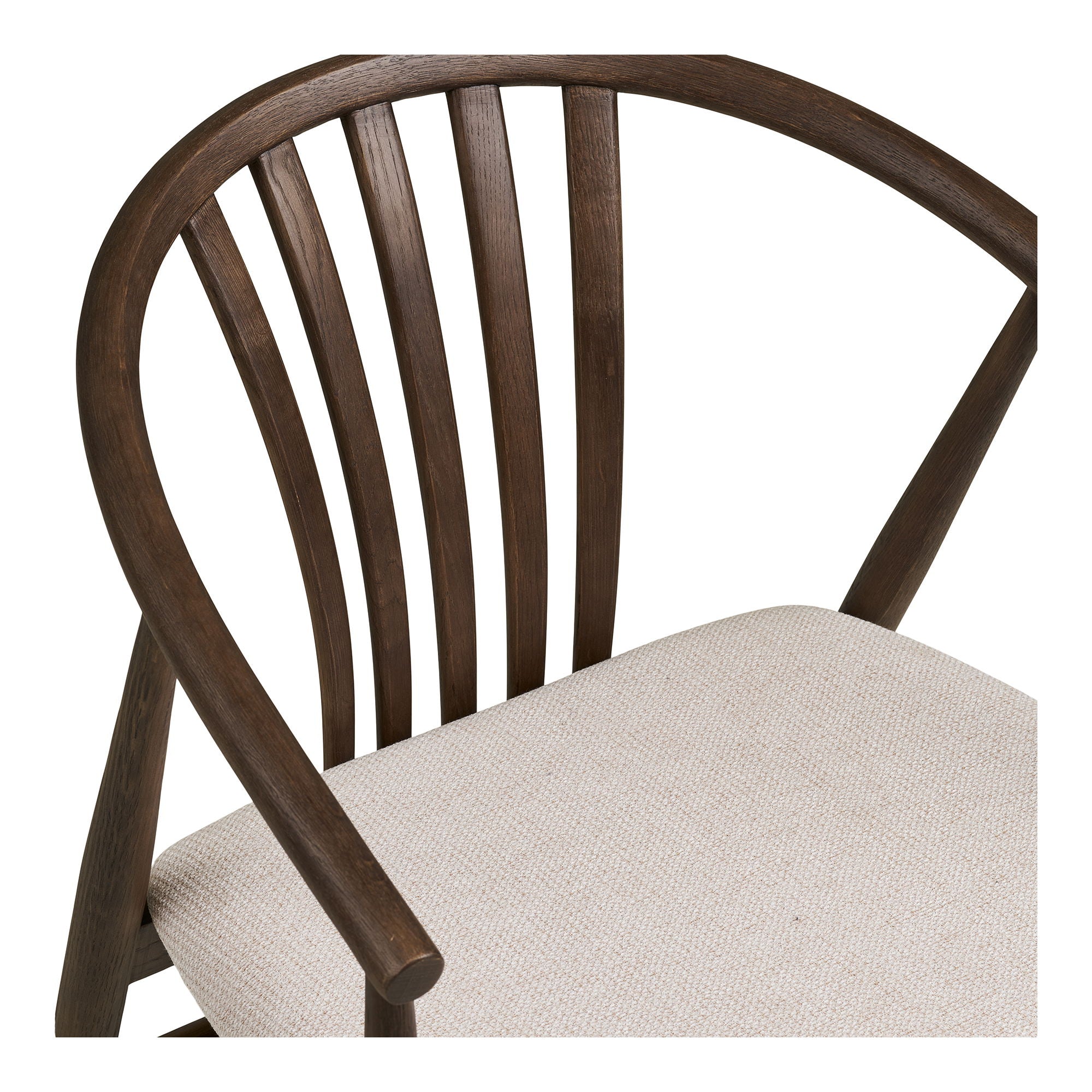 Cadeira de mesa de jantar Agustin - cadeira de mesa de jantar, carvalho com assento de tecido, fumado/areia hn1286