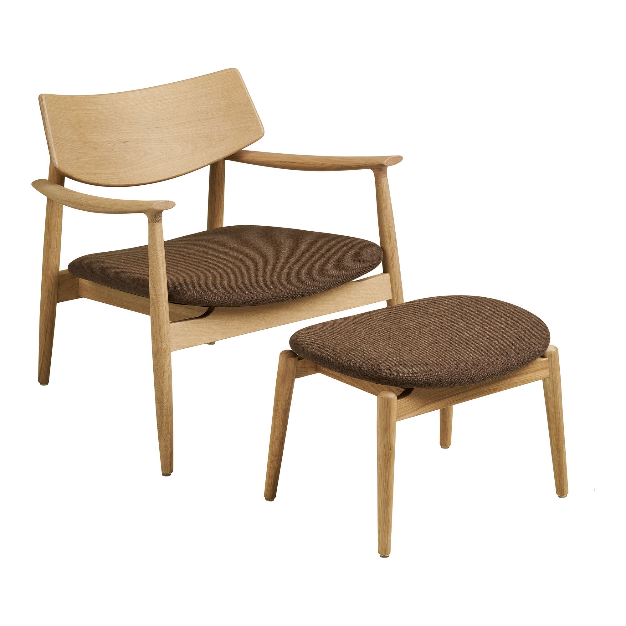 Conjunto de Olvera - cadeira de lounge e pés, natureza/marrom HN1084