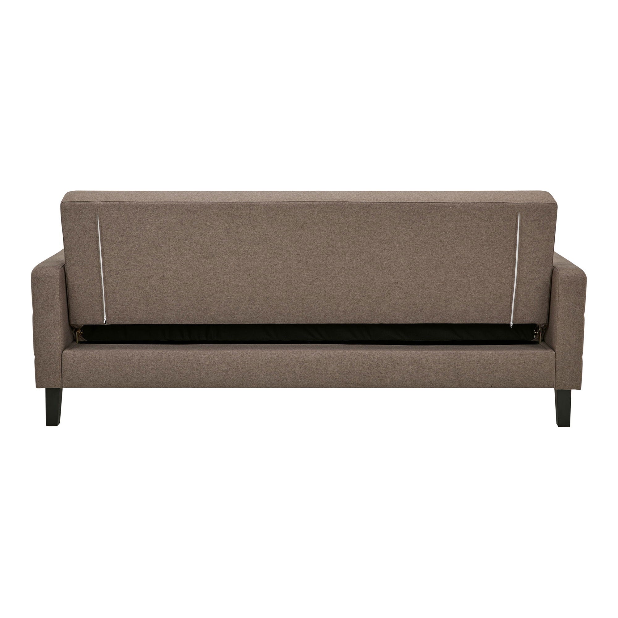 Milton Sofá Bed - sofá -cama com armazenamento, marrom, pernas pretas HN1089