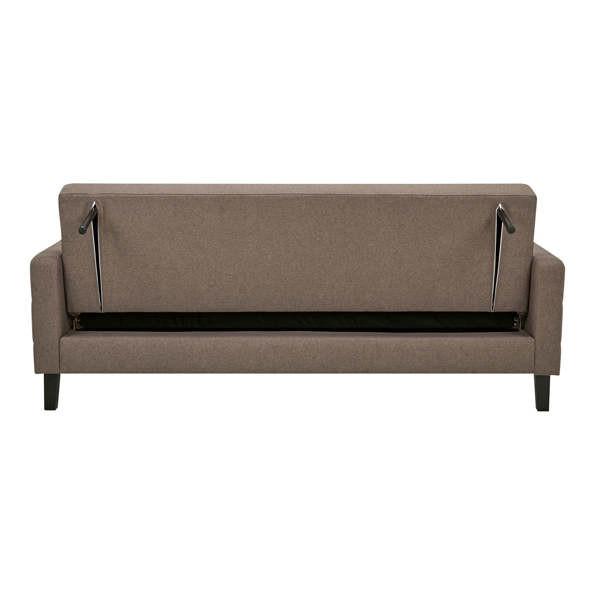 Milton Sofá Bed - sofá -cama com armazenamento, marrom, pernas pretas HN1089