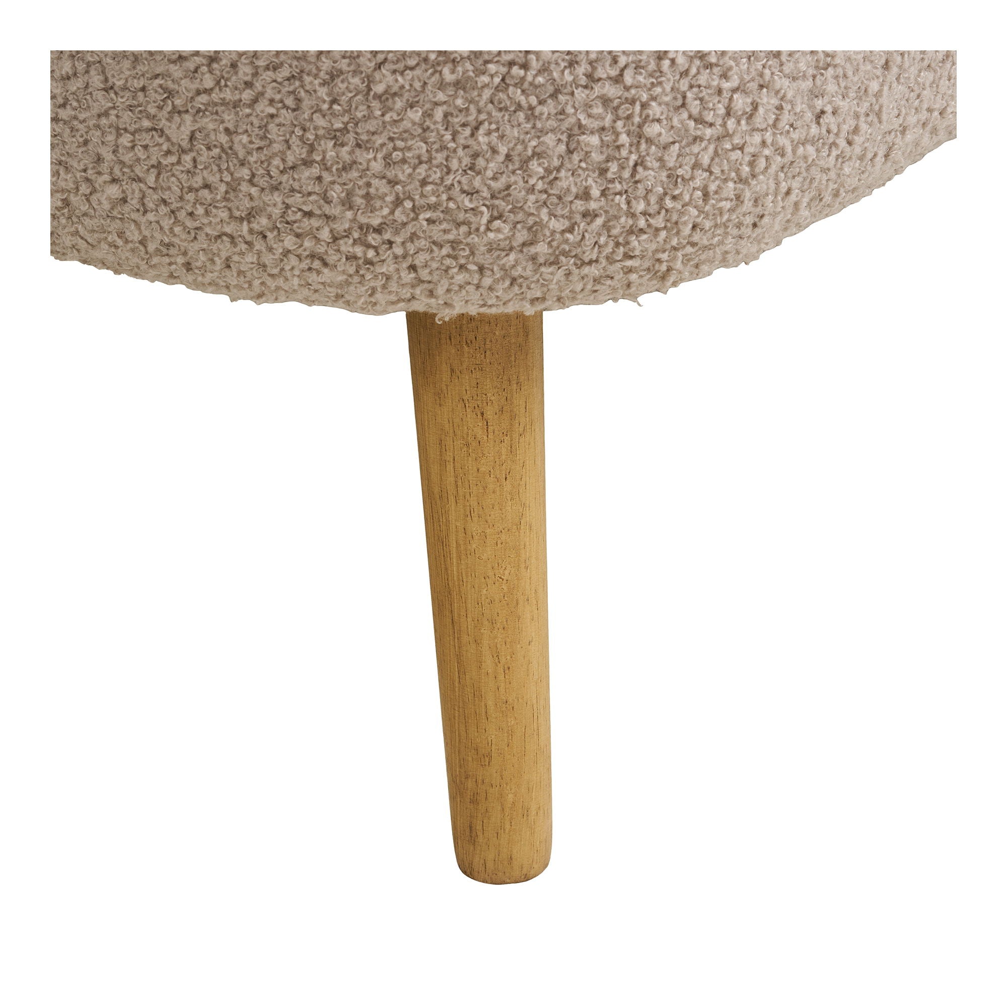 Banco Harlow - Banco com armazenamento, Bouclé, bege 95x37x45 cm, HN1063