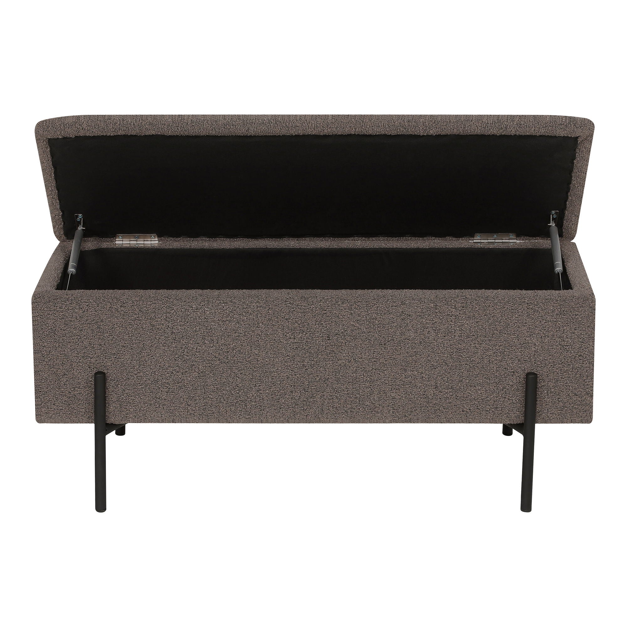 Watford Bench - Banco com armazenamento, Bouclé, Brown 95x36.5x43 cm, HN1061