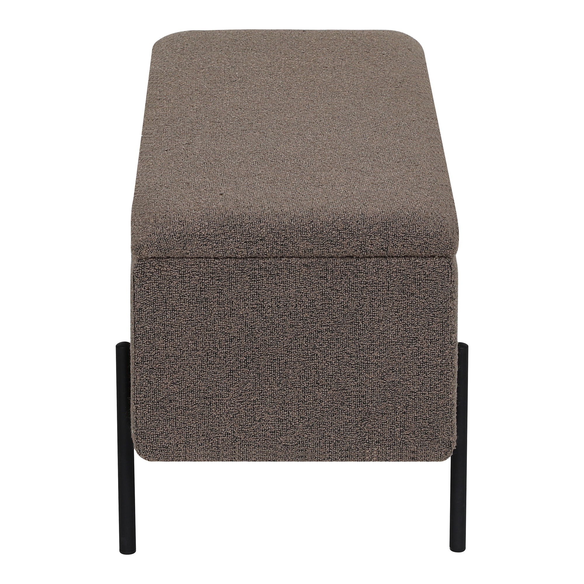 Watford Bench - Banco com armazenamento, Bouclé, Brown 95x36.5x43 cm, HN1061