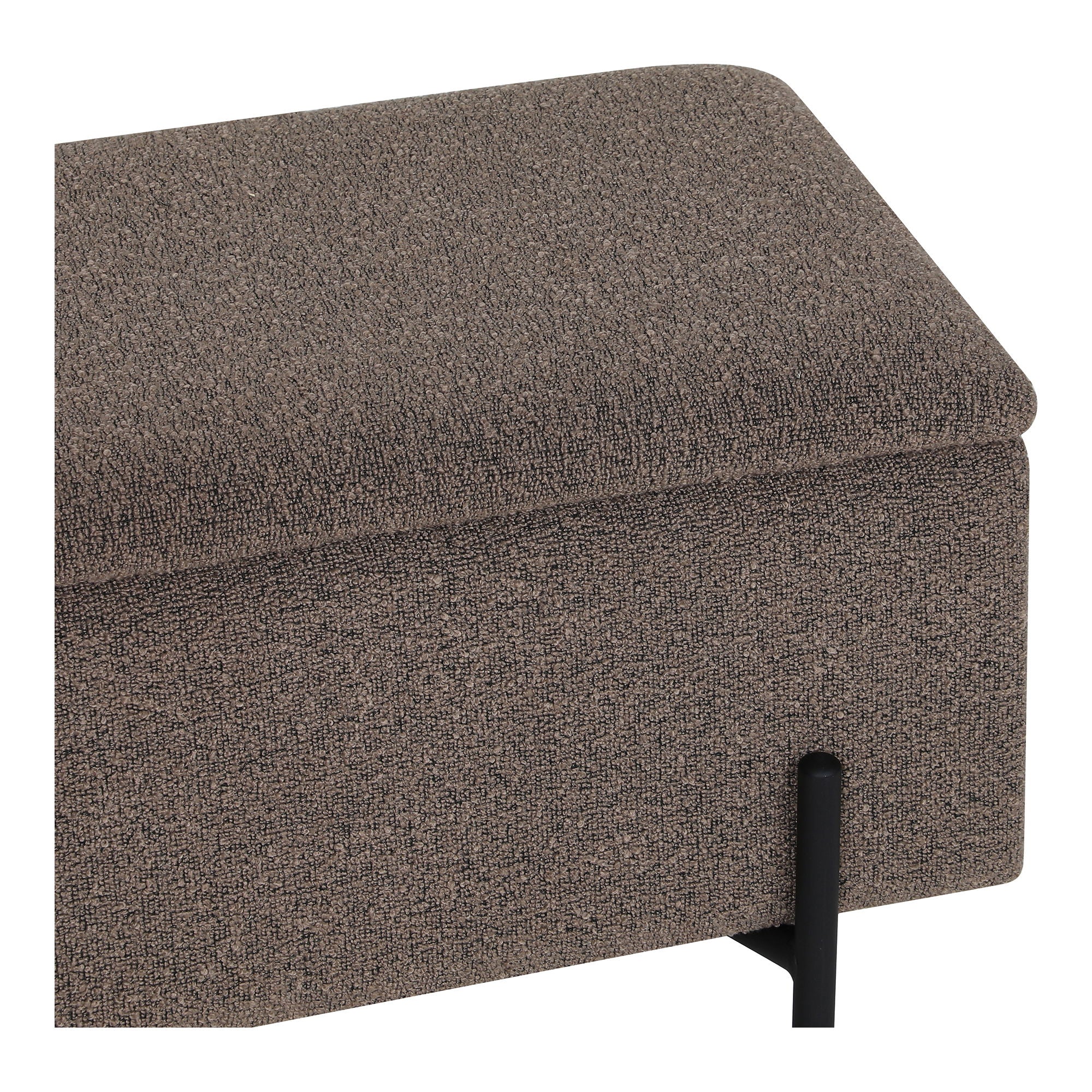 Watford Bench - Banco com armazenamento, Bouclé, Brown 95x36.5x43 cm, HN1061