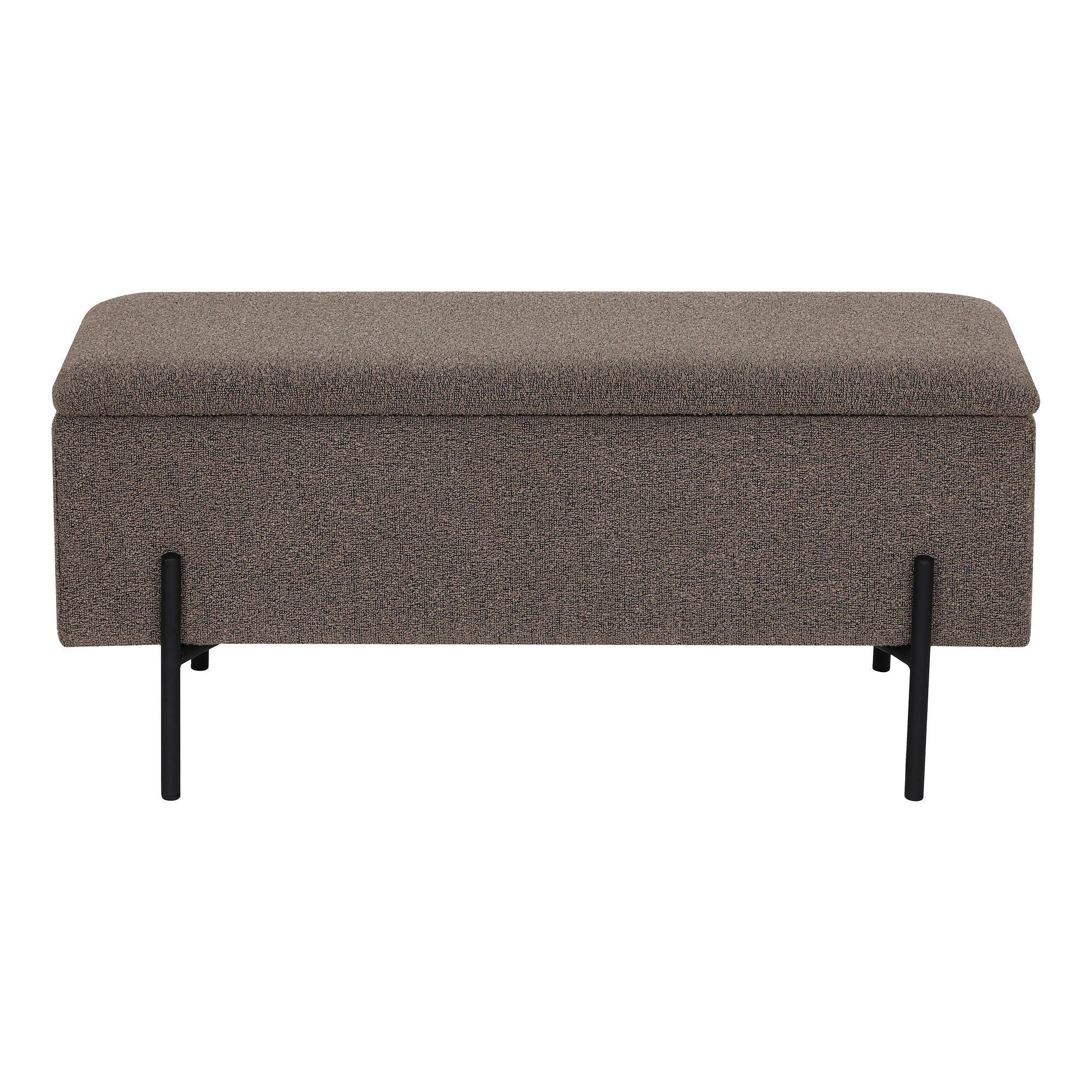 Watford Bench - Banco com armazenamento, Bouclé, Brown 95x36.5x43 cm, HN1061