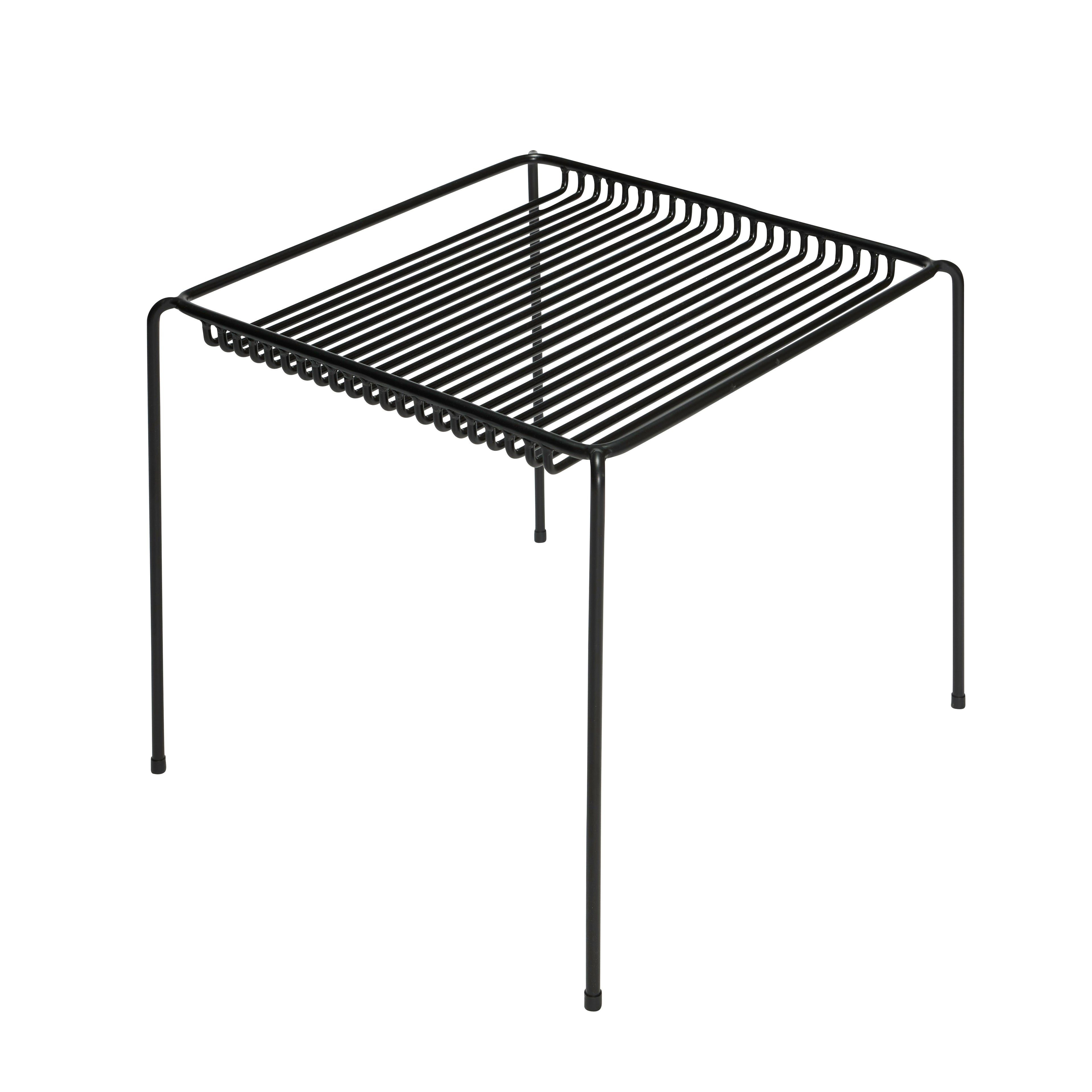 Mesa Lateral de Cordas Preta - 51x51xh45cm