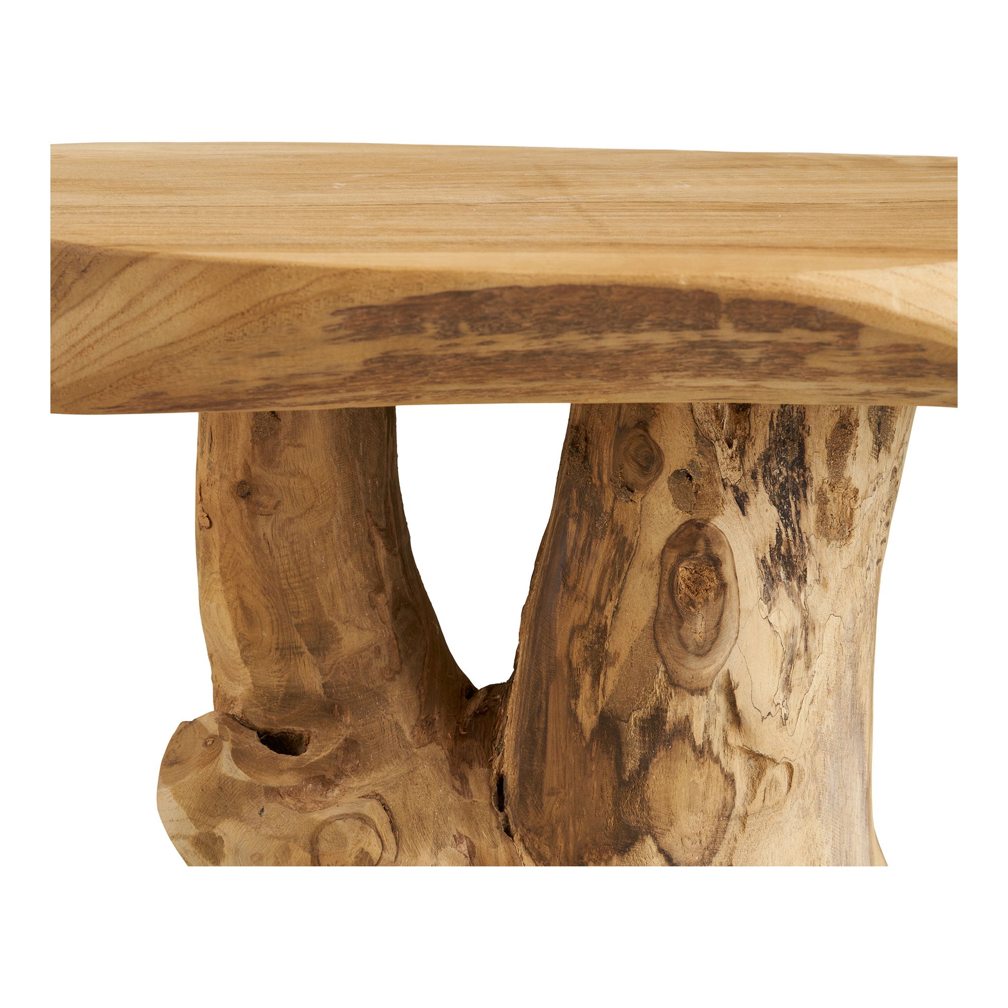 Mesa lateral de Palena - mesa lateral, teca, natureza Ø40x45 cm
