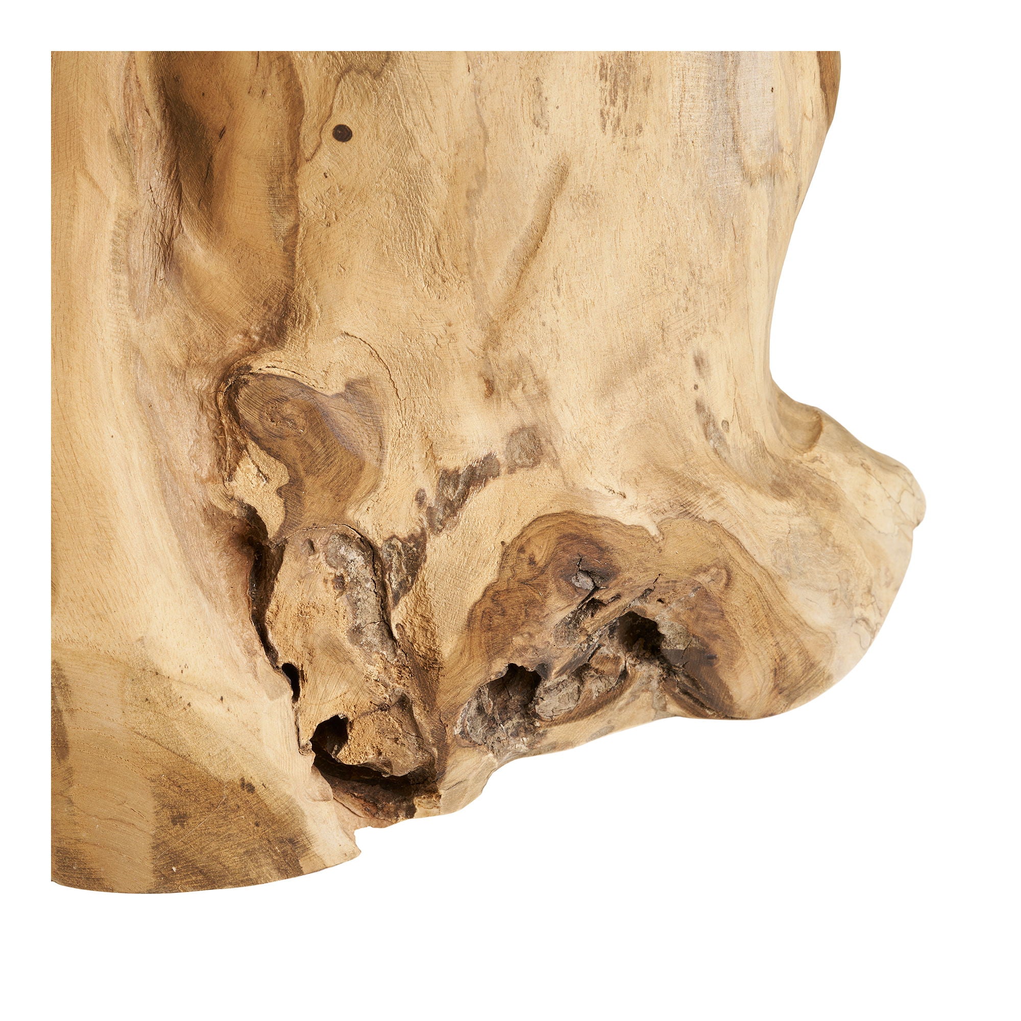 Mesa lateral de Palena - mesa lateral, teca, natureza Ø40x45 cm