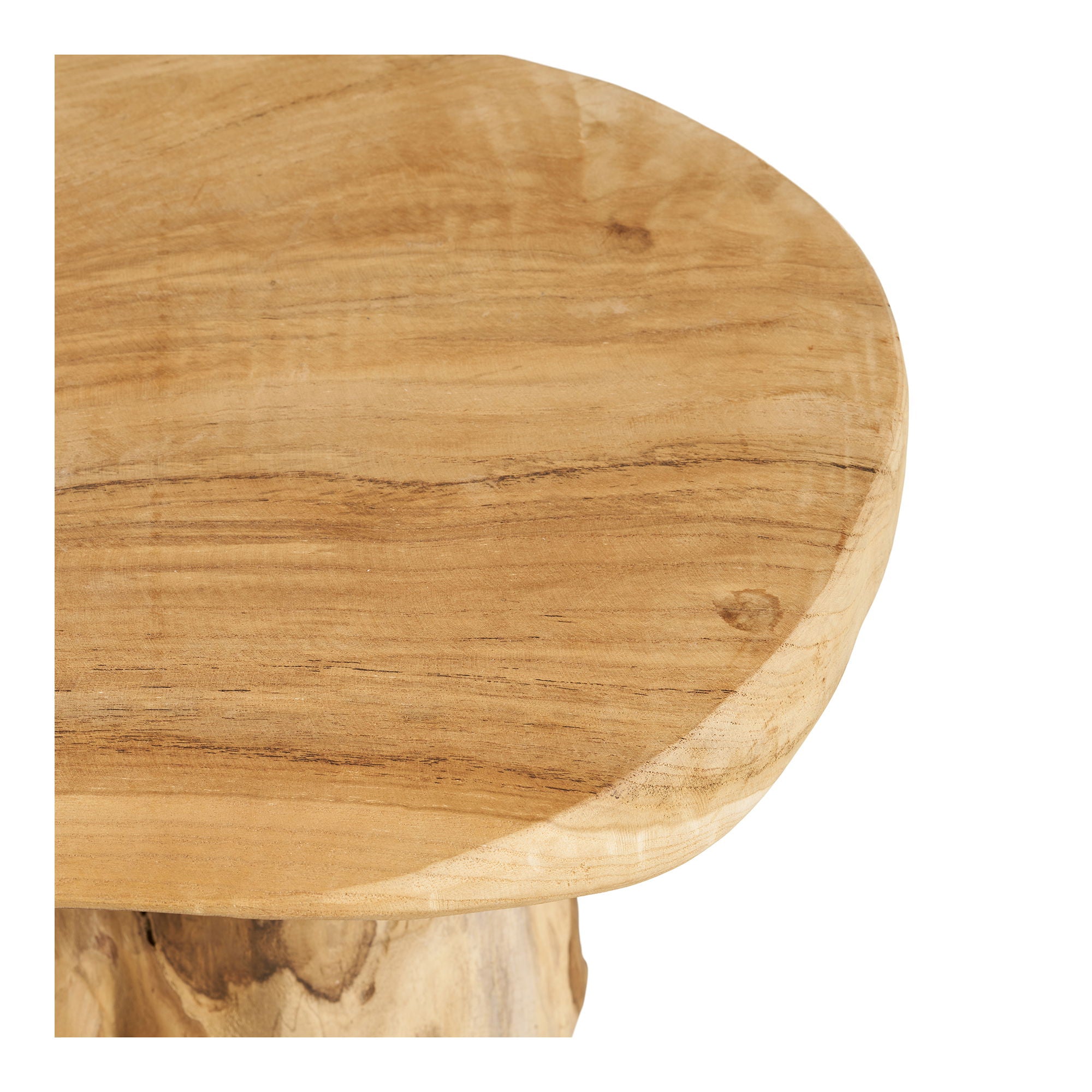 Mesa lateral de Palena - mesa lateral, teca, natureza Ø40x45 cm