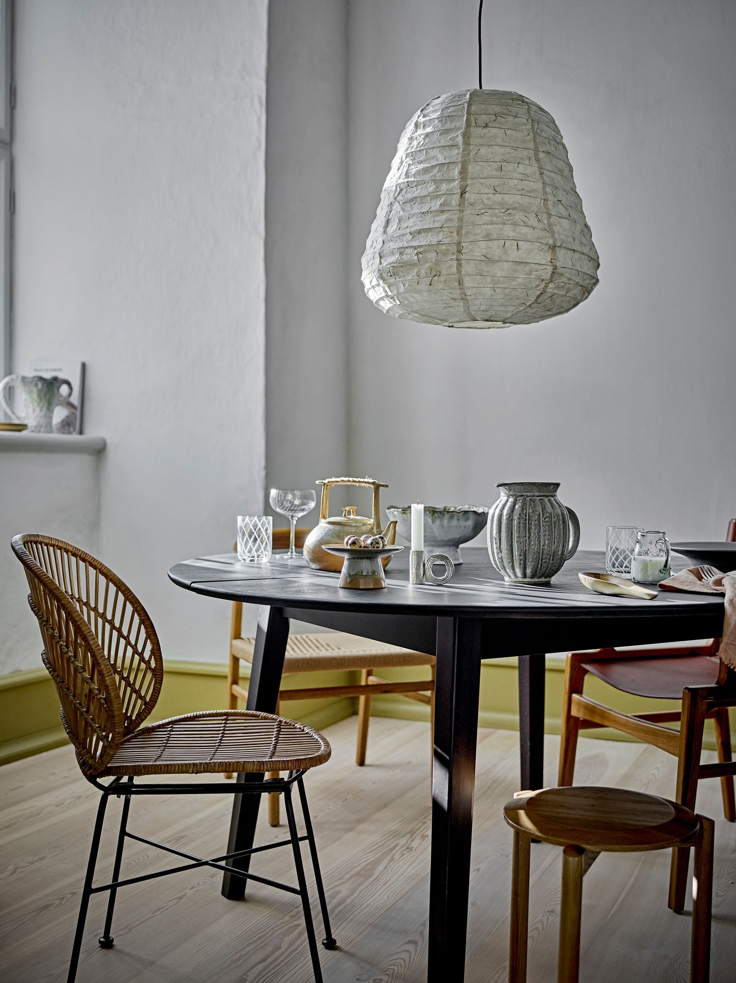 Mesa de jantar de Bloomingville Peron, preto, FSC® 100%, Oak
