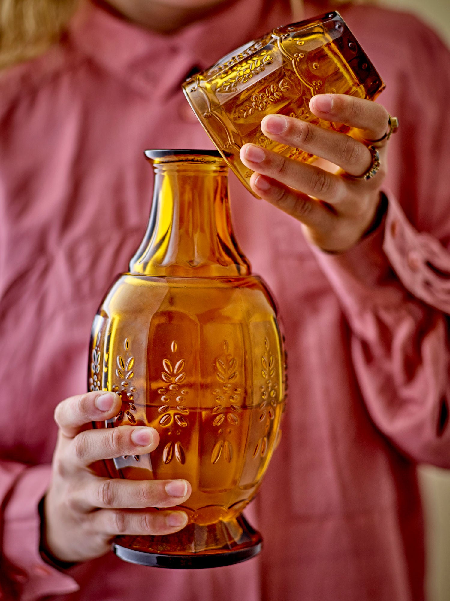Coleção criativa Theon Carafe & Glass, marrom, vidro