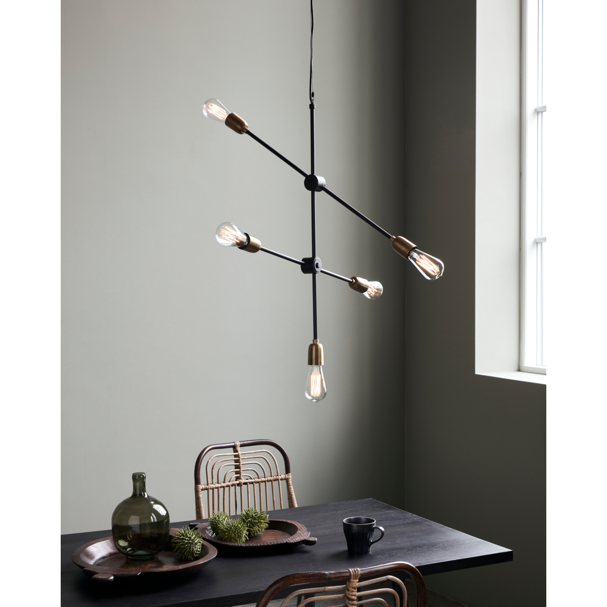 Lâmpada, hdmolecular, preto; latão