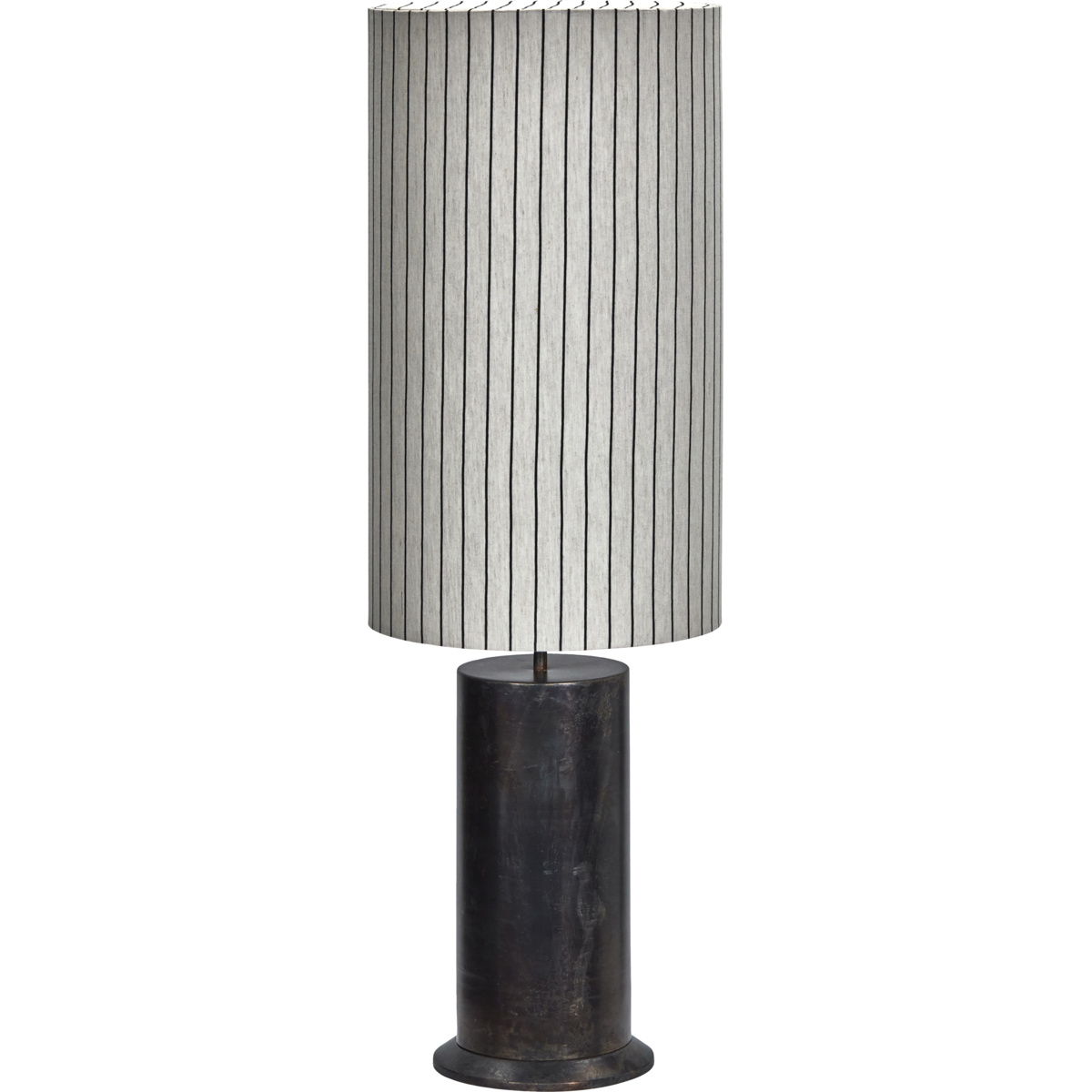 Lâmpada de piso, base hdrafi com hdshade, marrom antigo; branco cru; preto