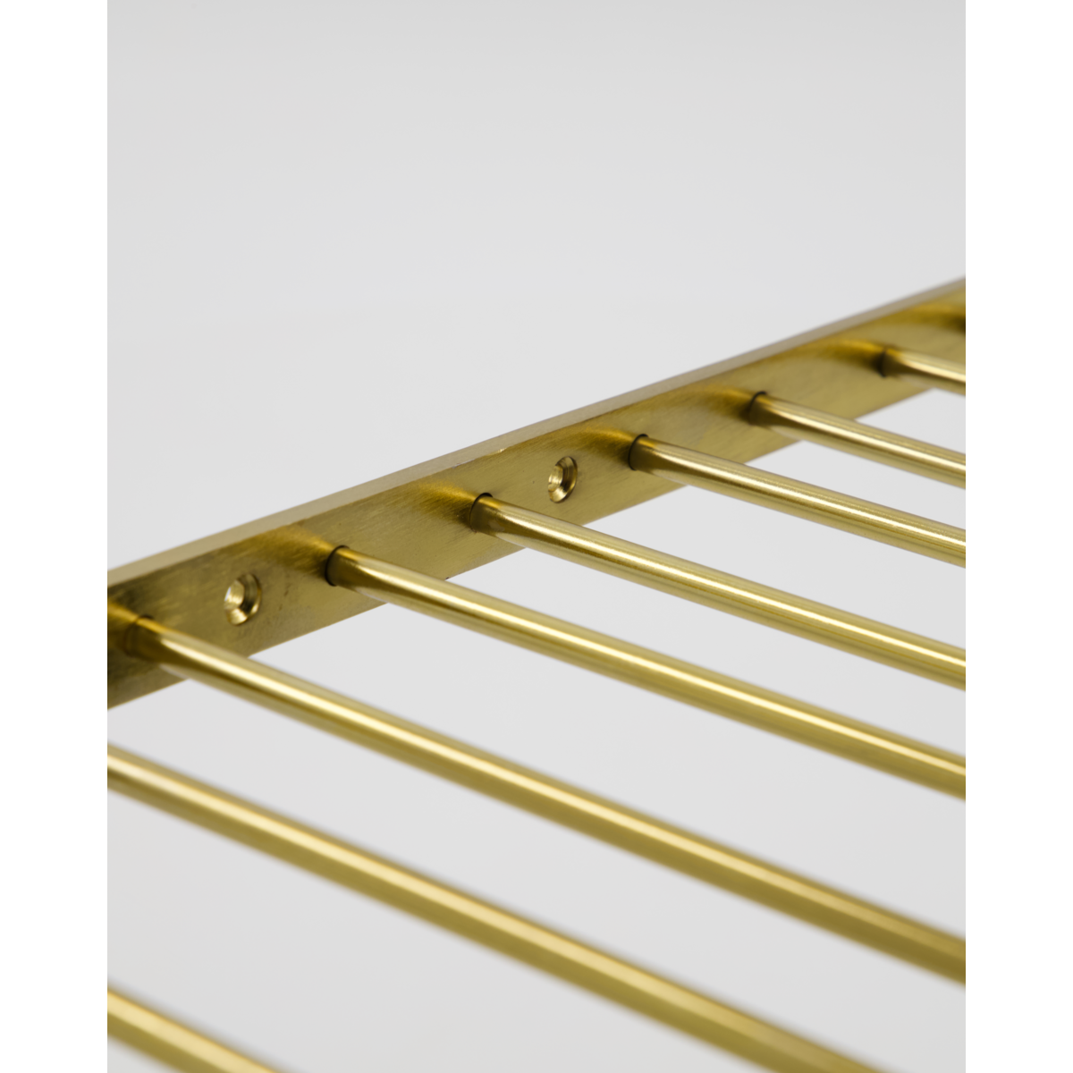 Rack de vidro, hdstilio, acabamento em ouro antik