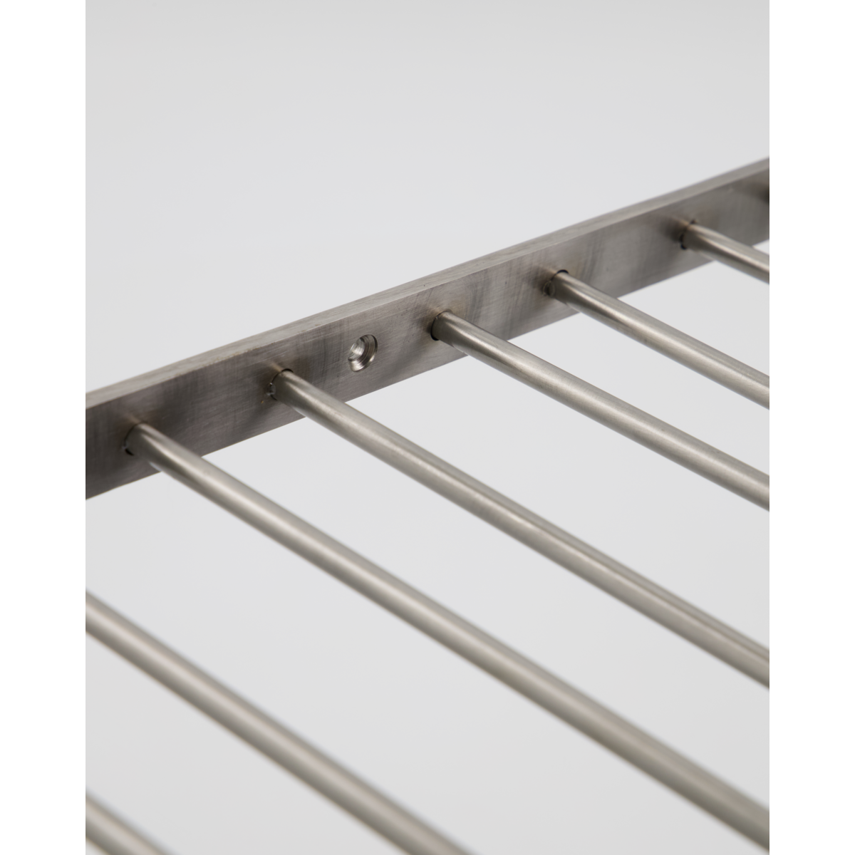 Rack de vidro, hdstilio, acabamento prateado antik