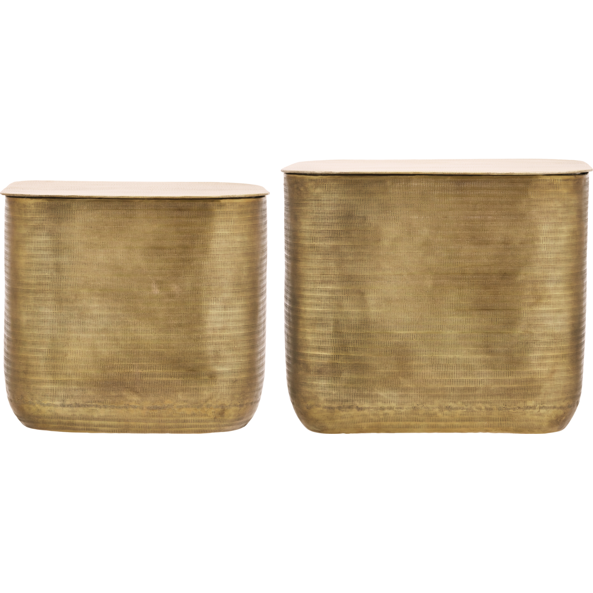 Mesa de café, HDCAJAS com armazenamento, ouro