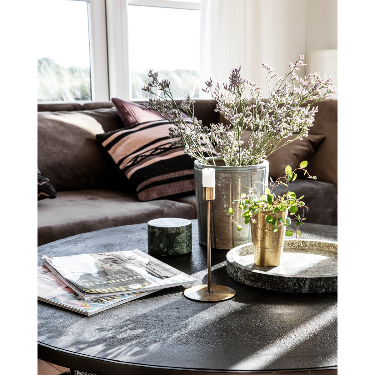 Castiçal, hanit, latão antigo