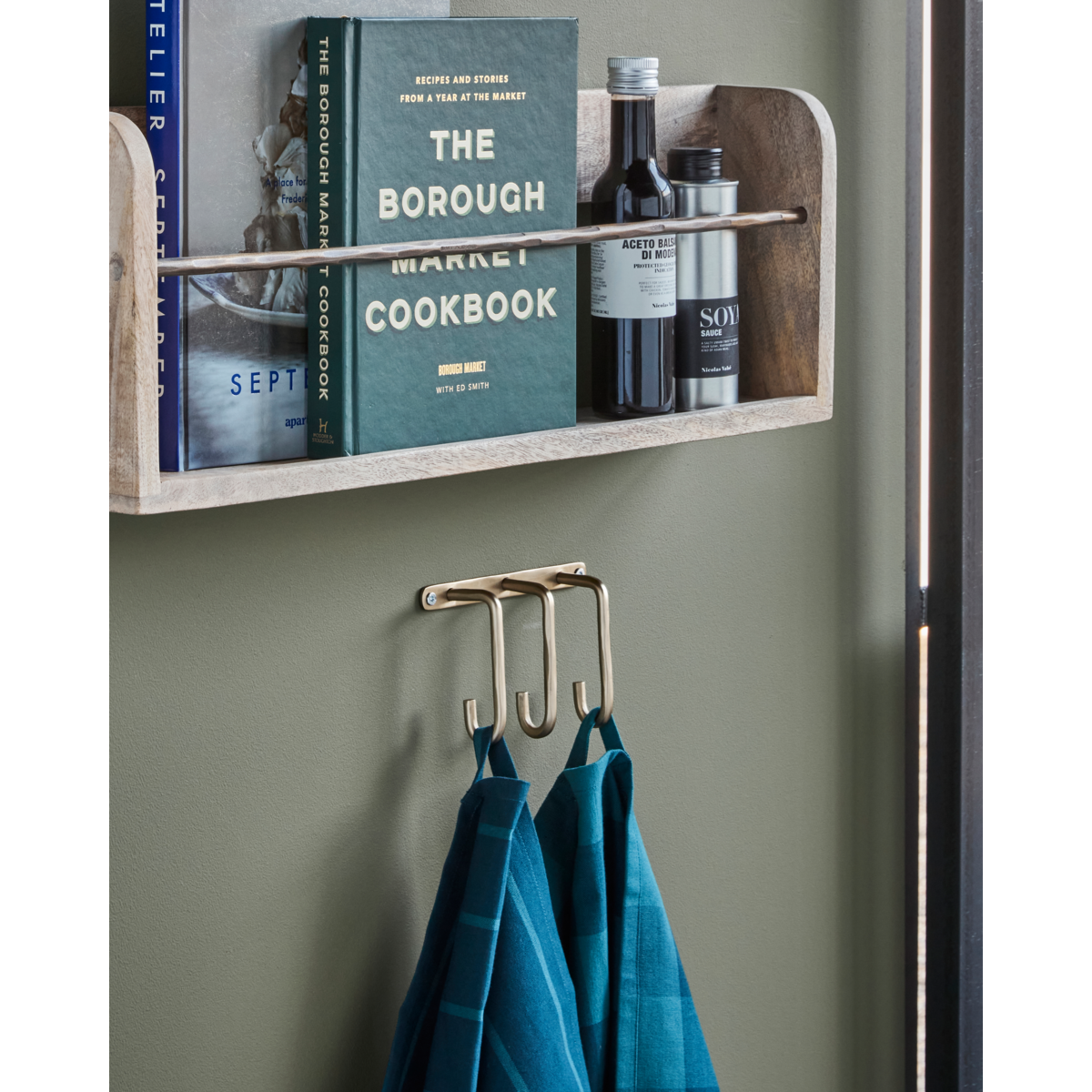 Gancho, hdwelo, acabamento de latão escovado