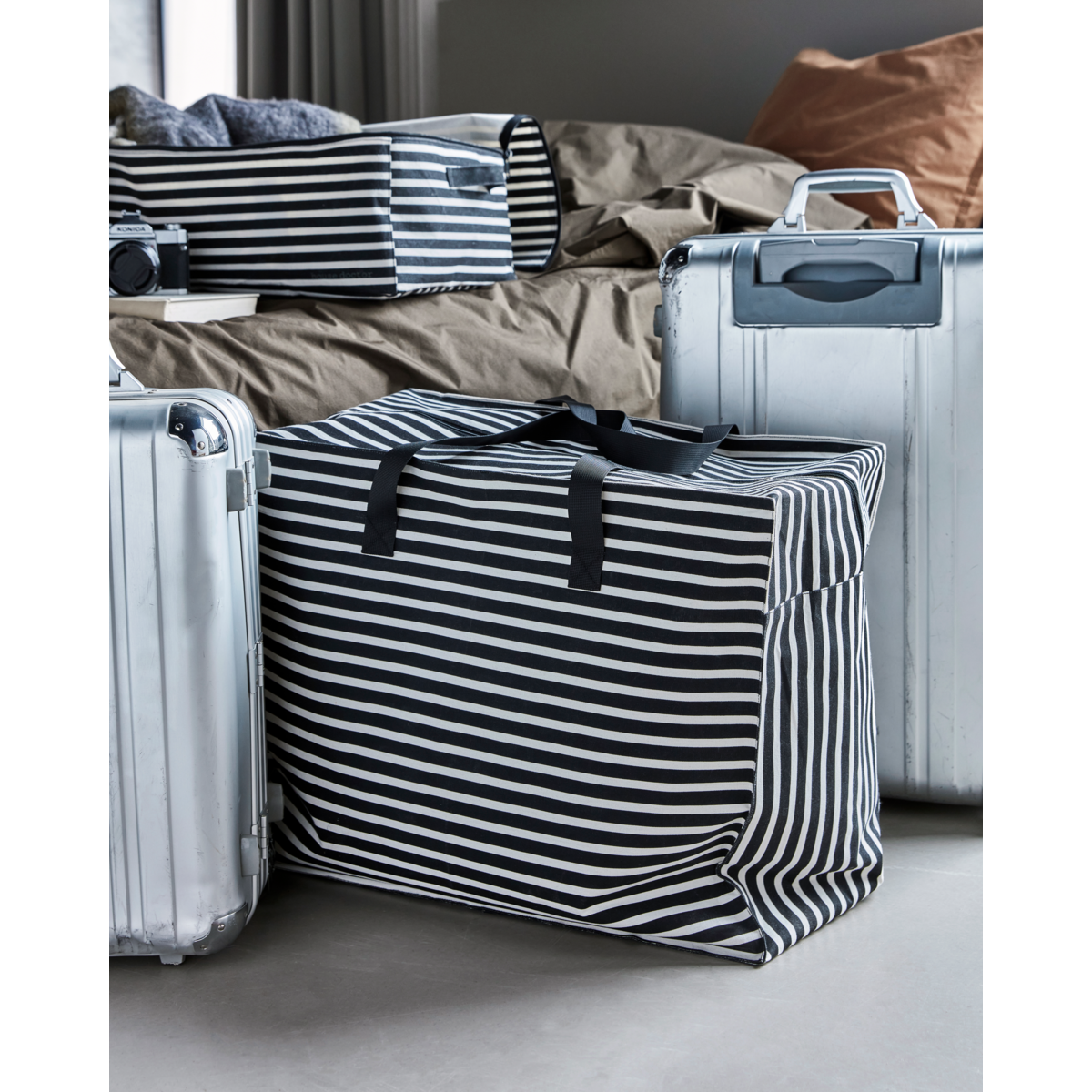 Armazenamento, fleaf, preto; Branco cru