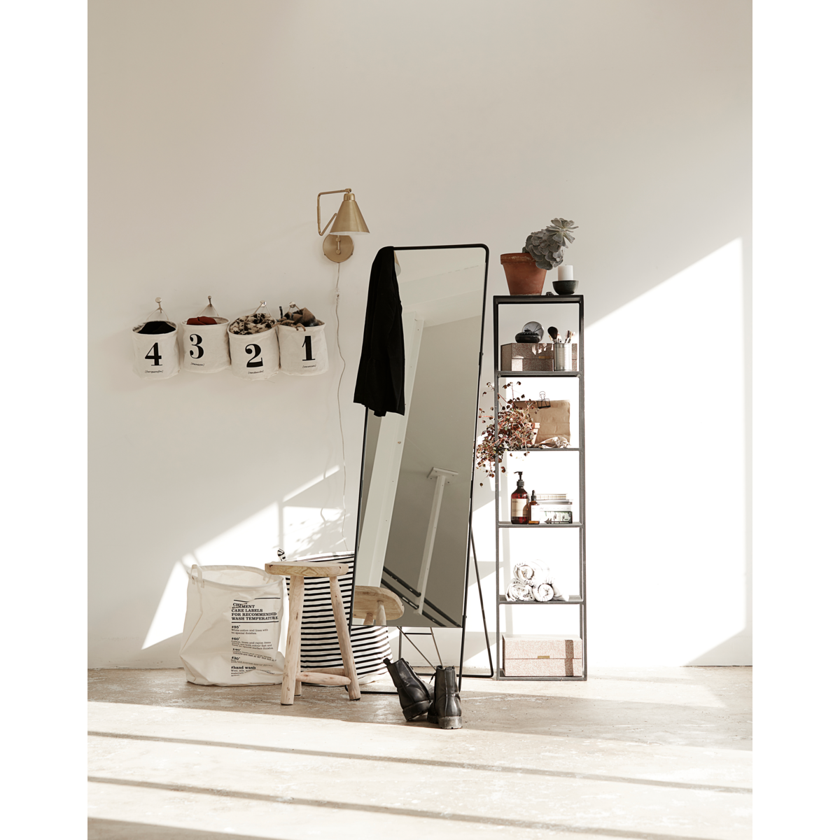 Armazenamento, HD1-2-3-4, preto; branco cru