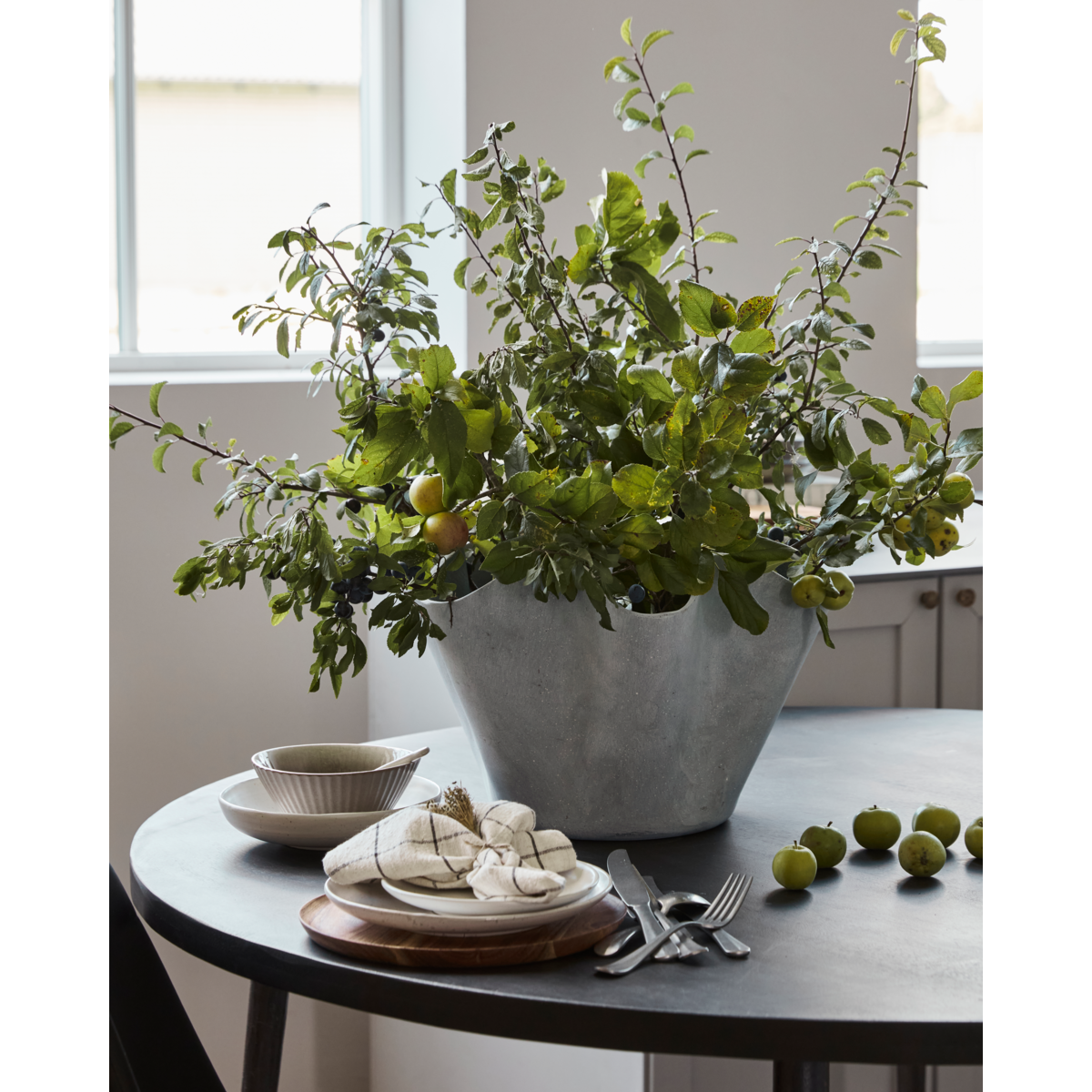 Pote de ervas, hdvaso, cinza