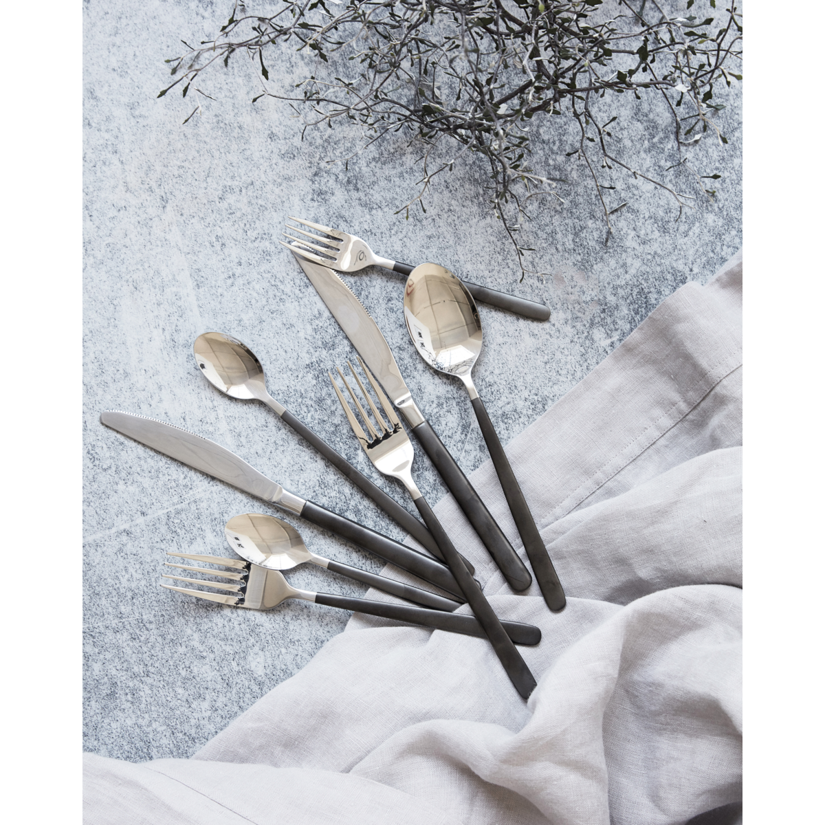 Médico da casa - colher, hdox, preto; Prata