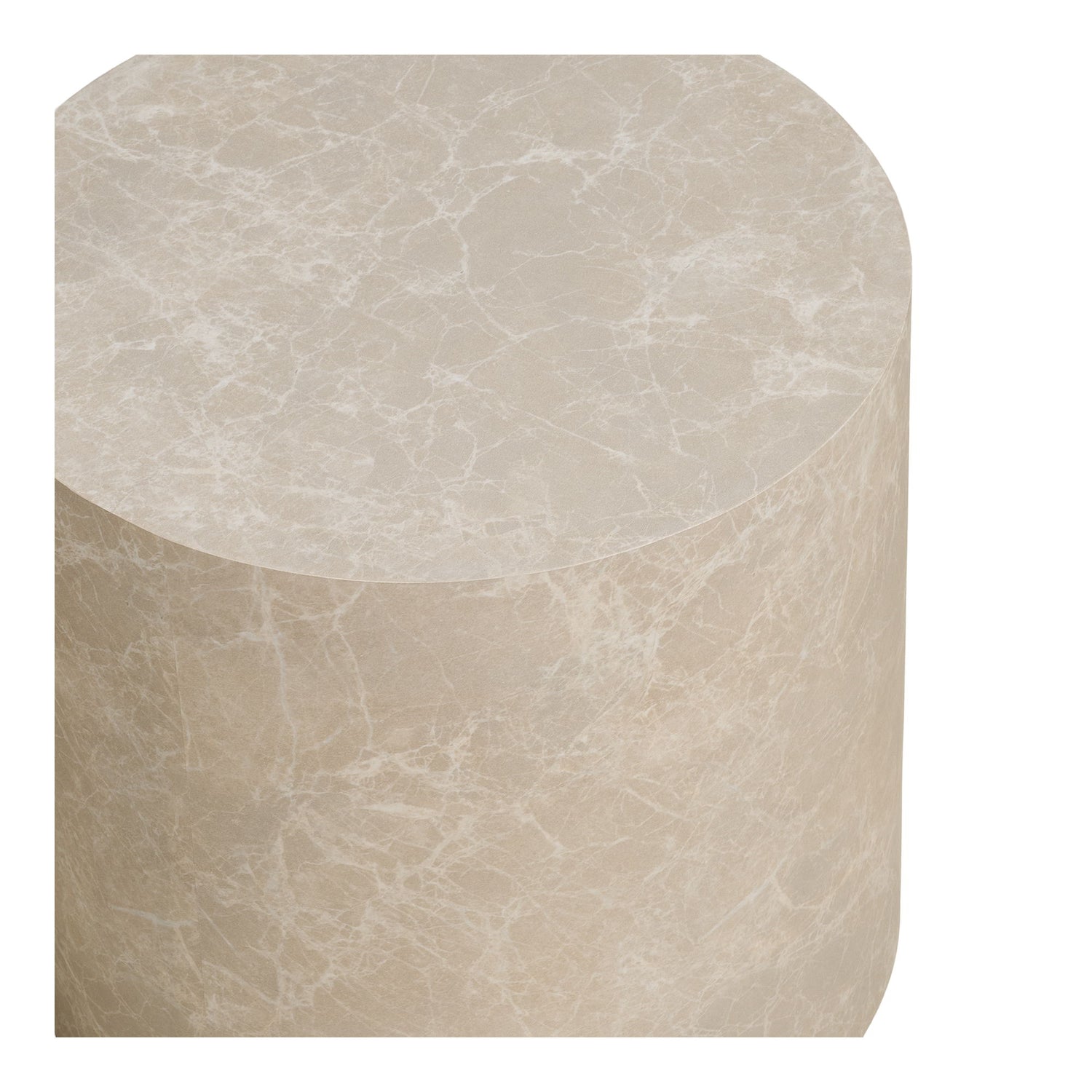 Mesa de café Praga - mesa de café, aparência de mármore, conjunto redondo, bege de 2