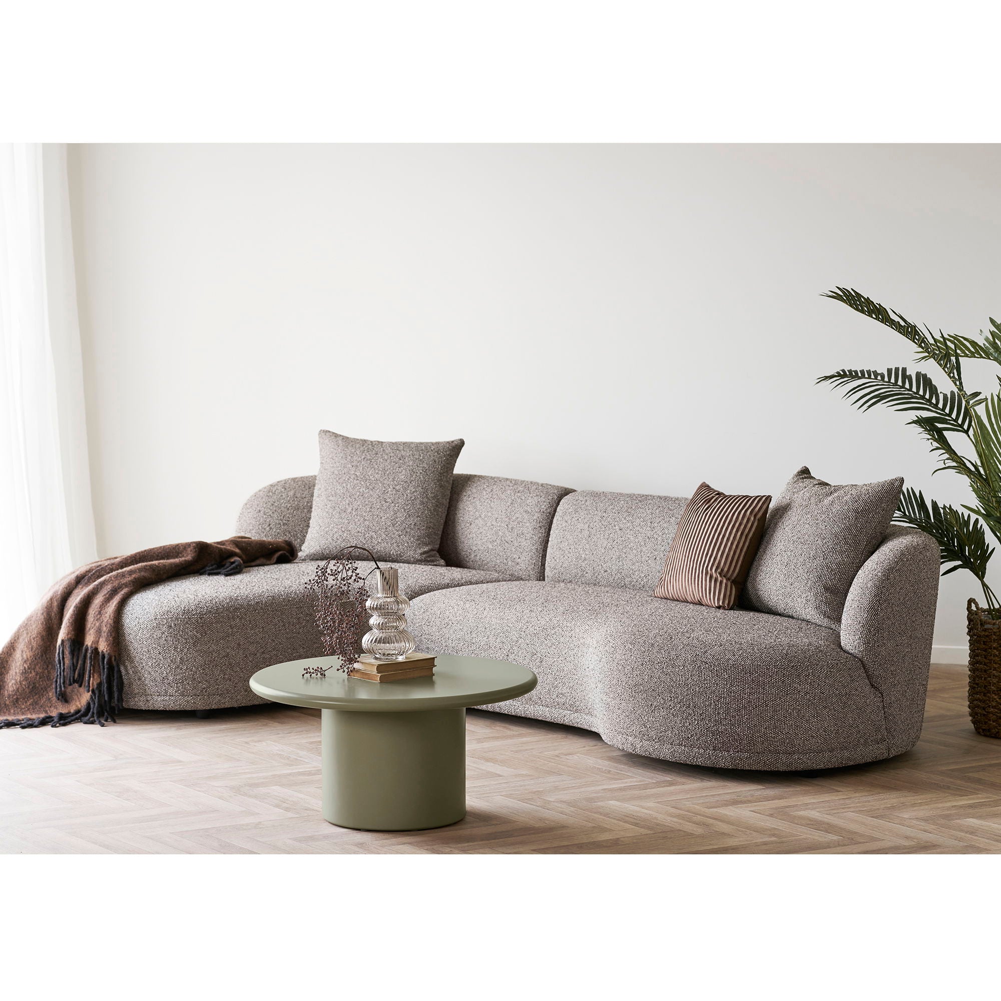 Mesa de café Nagano - mesa de café, verde Ø80x40 cm