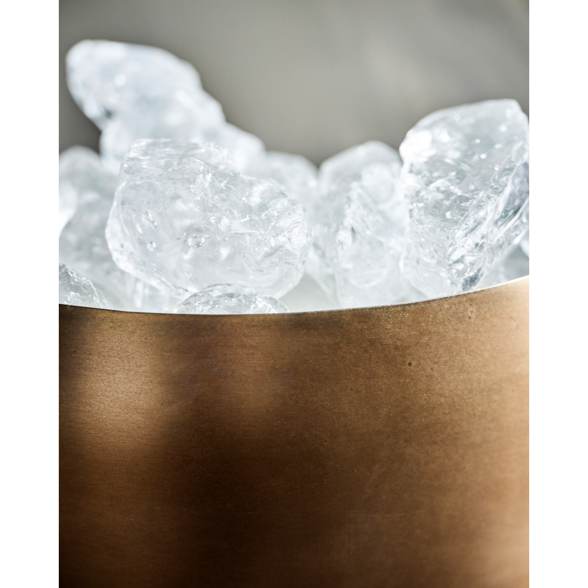 Balde de gelo, hdbaar, acabamento de latão antigo