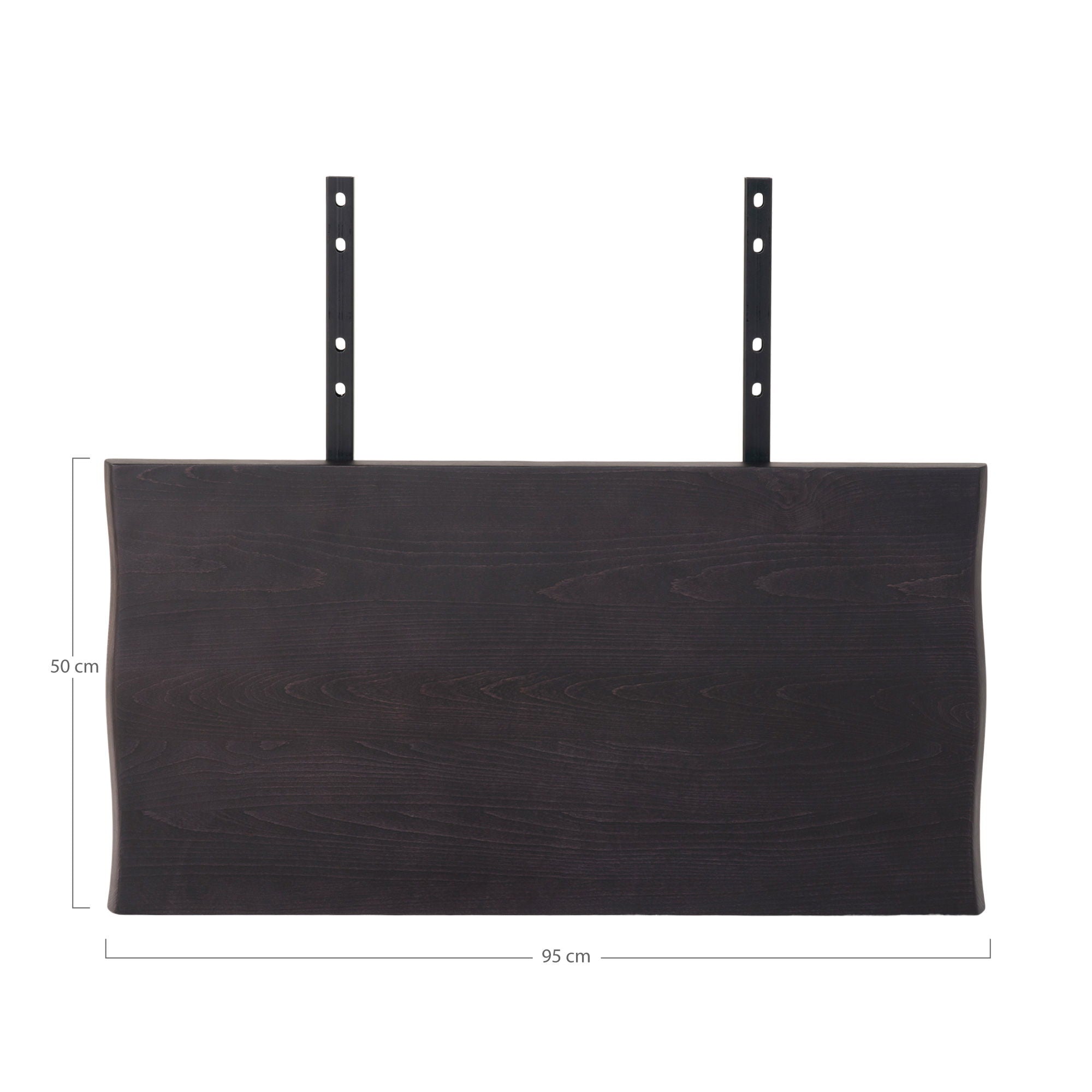 Conjunto de dois pratos adicionais em carvalho preto com borda ondulada