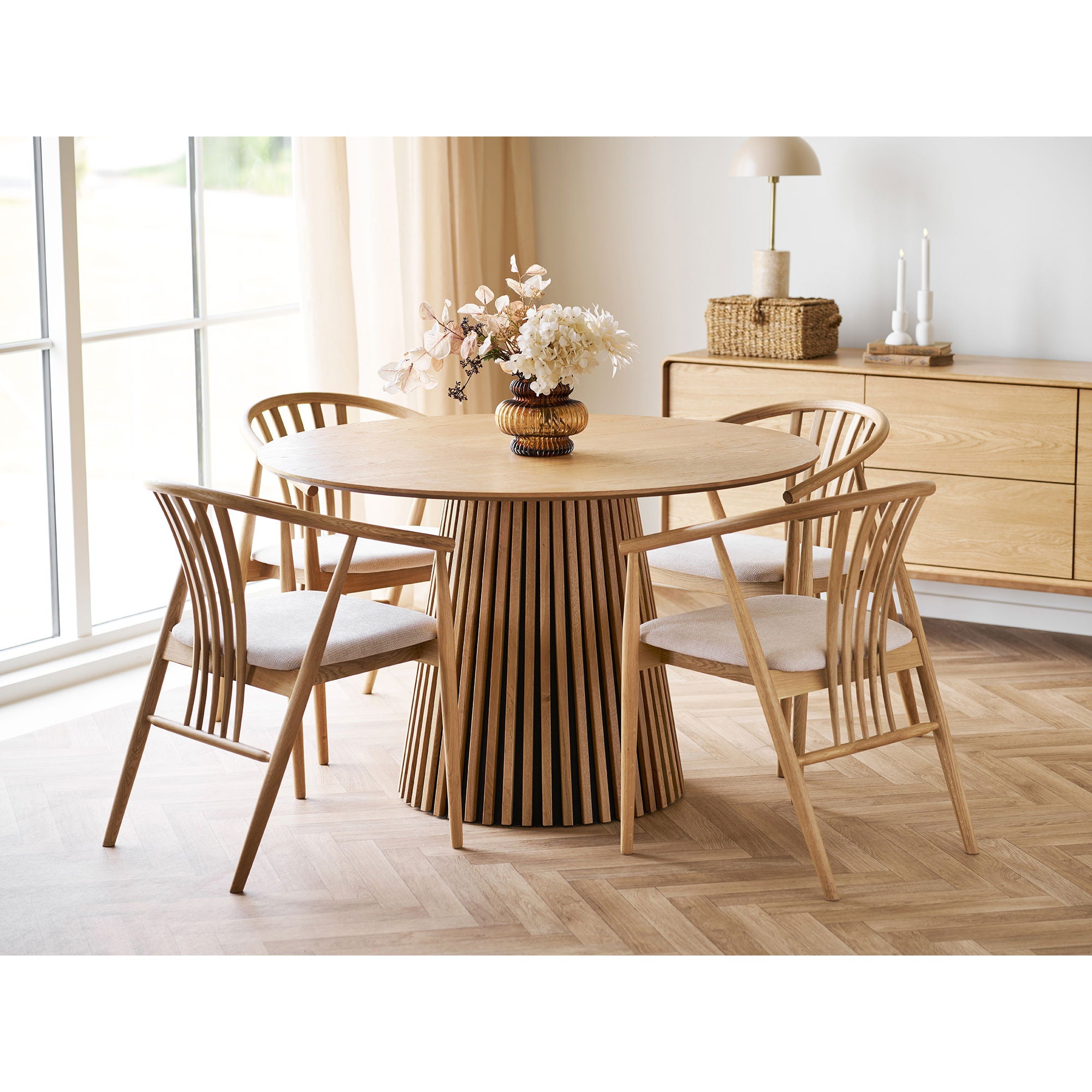 Mesa de jantar Osaka - mesa de jantar, egefins, natureza Ø120x75 cm