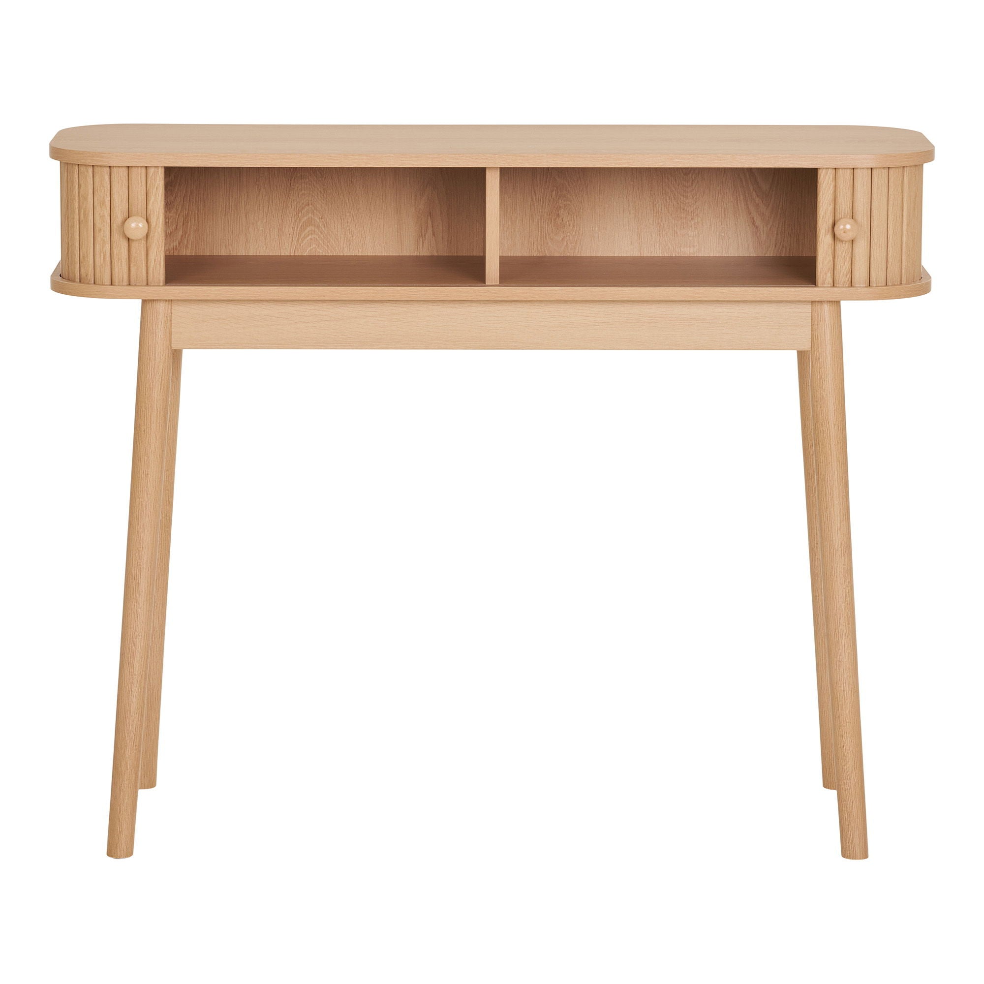 Mesa consola, 2 portas, natural<br>100x30x80 cm