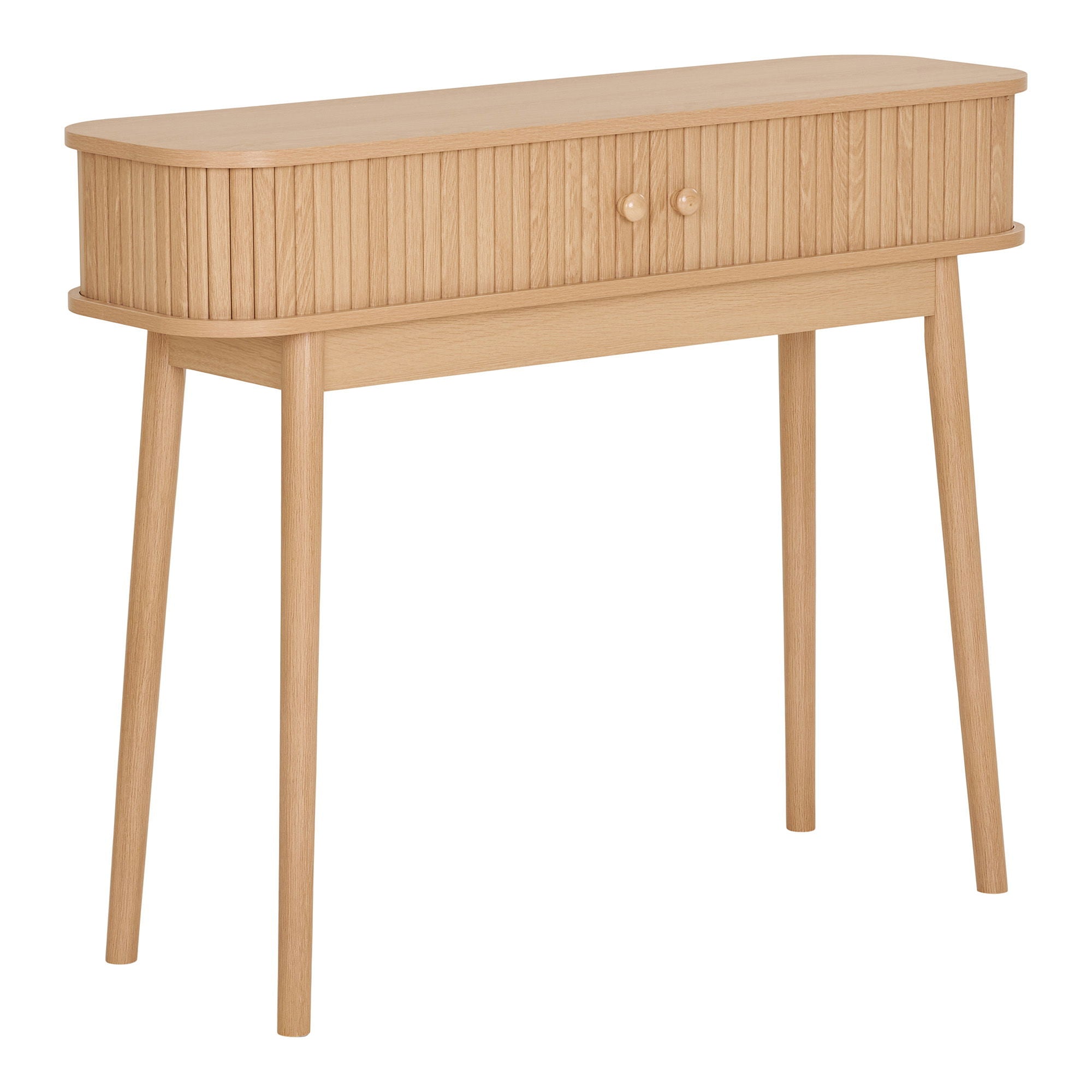 Mesa consola, 2 portas, natural<br>100x30x80 cm