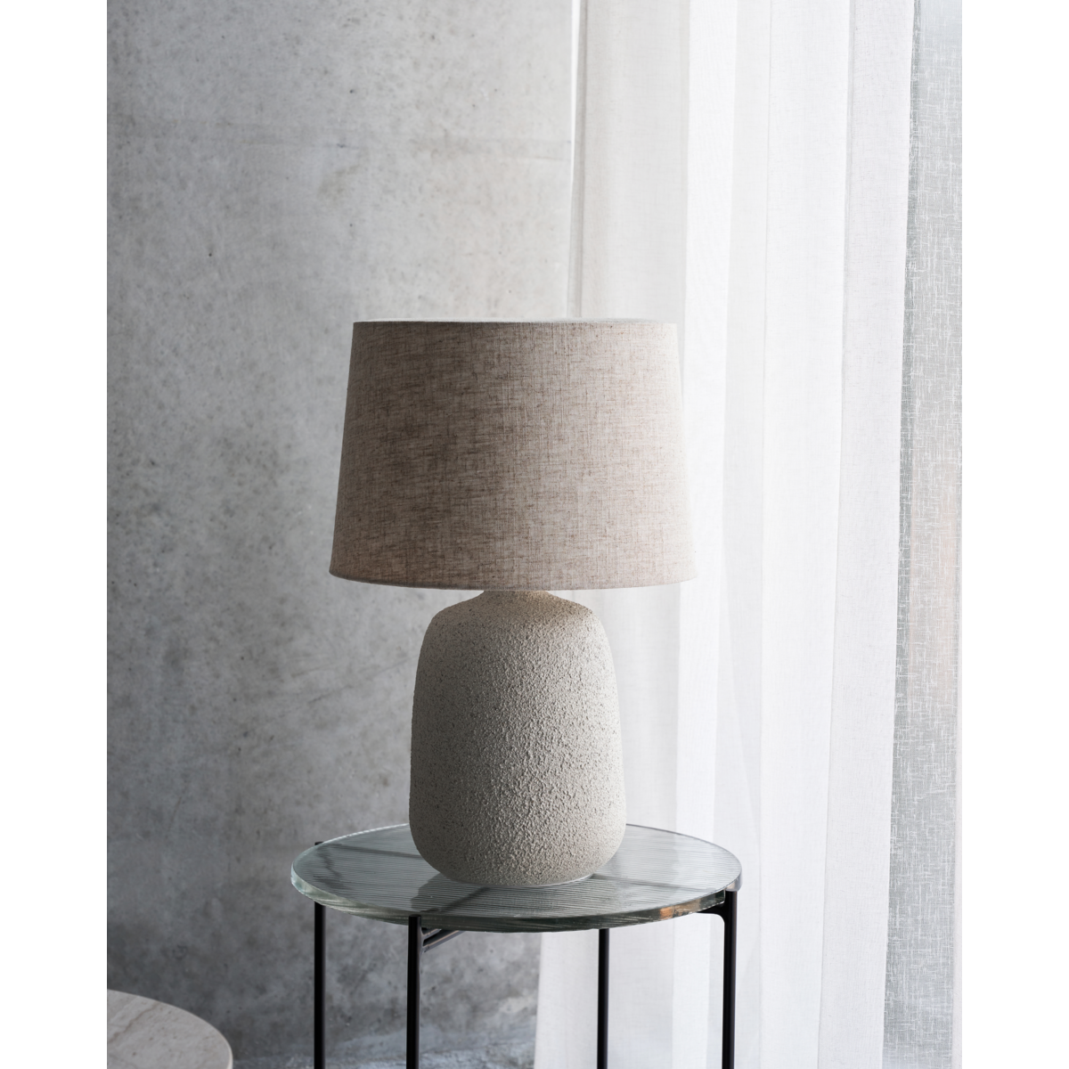 Lâmpada de mesa incl. abajur, hdtana, branco cru
