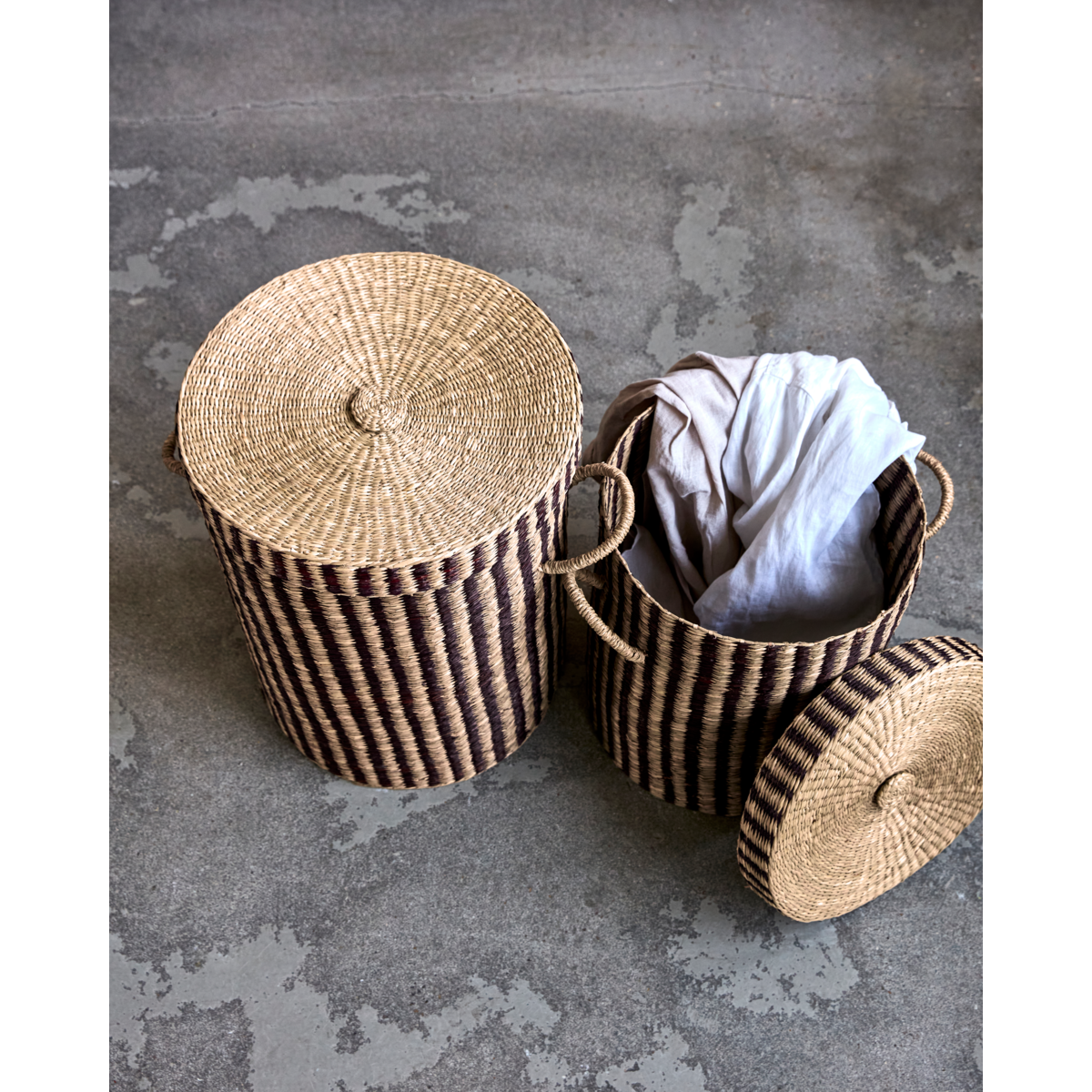 Cesta de lavanderia, hdlaundry, natureza; Marrom